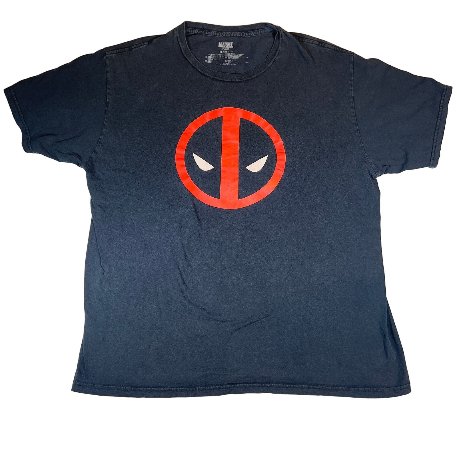 Marvel Universe X-Men Comics Deadpool Logo T-Shirt Men’s XL Black