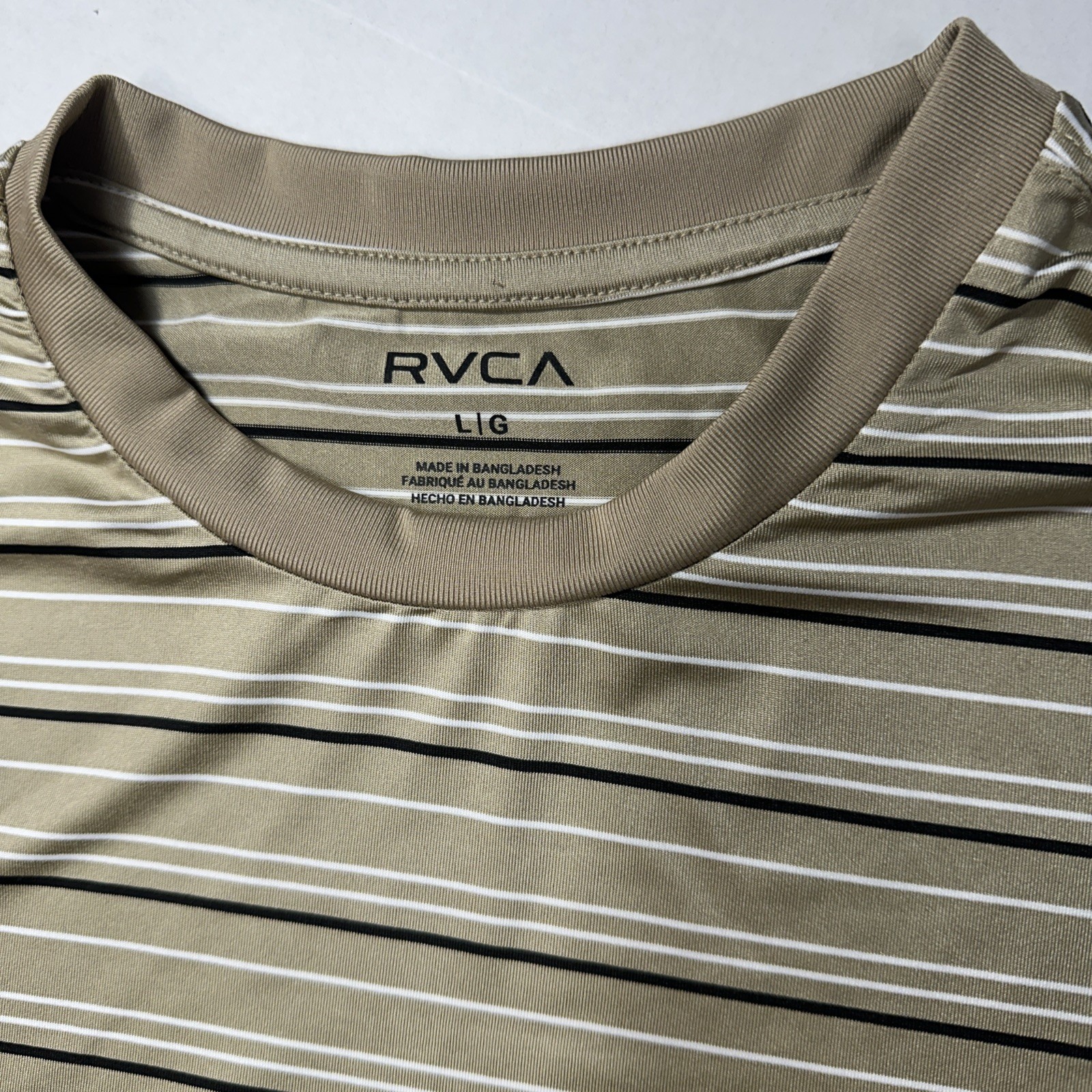 RVCA Mens Sport Active Gym Moisture Wicking Tee Street Style Size Large NWT