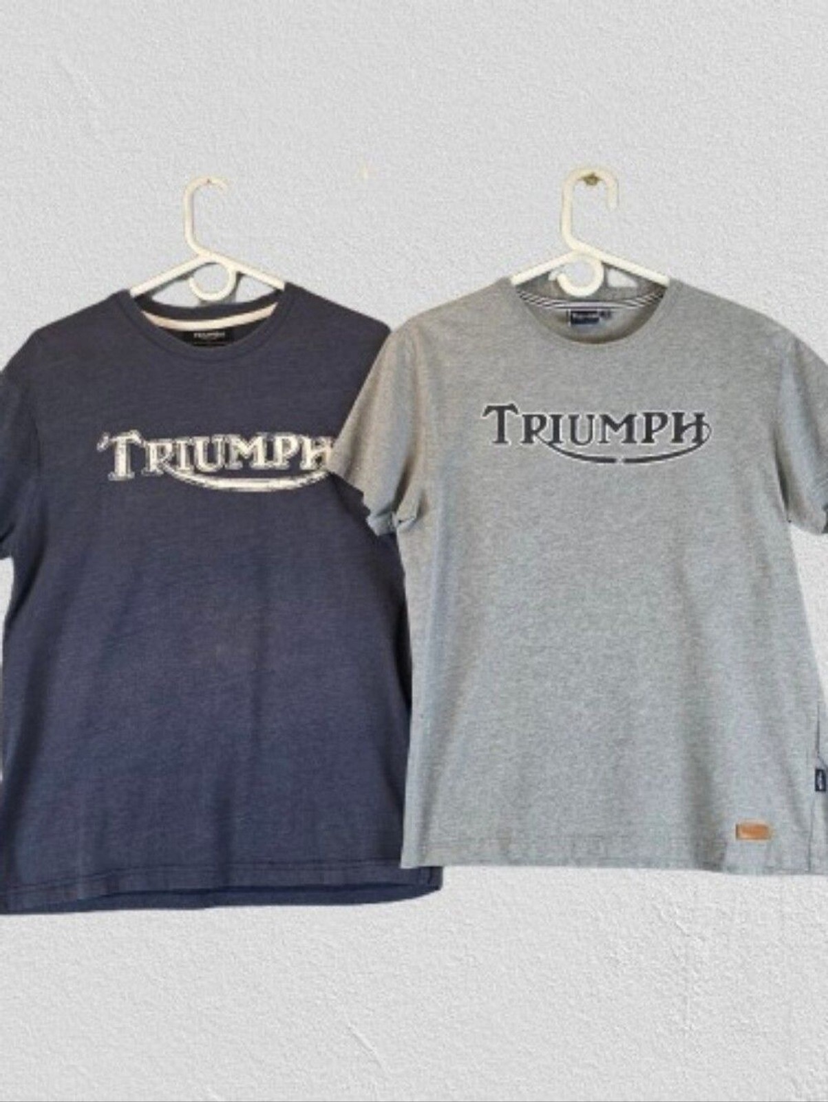 Bundle of 2 Men’s Triumph Logo T‑Shirt Grey Blue Men’s Med