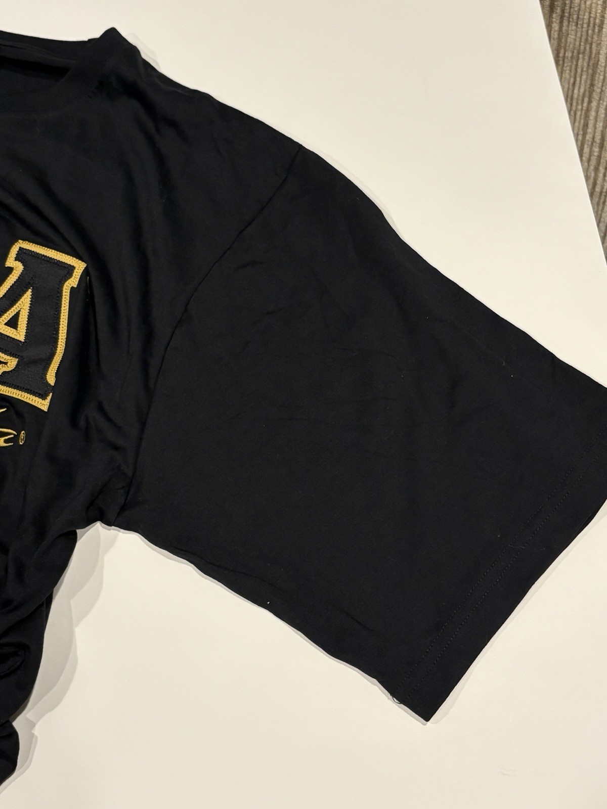 Alpha Phi Alpha Short Sleeve Black Shirt w/ 4″ Greek Twill Letters sz XL NEW