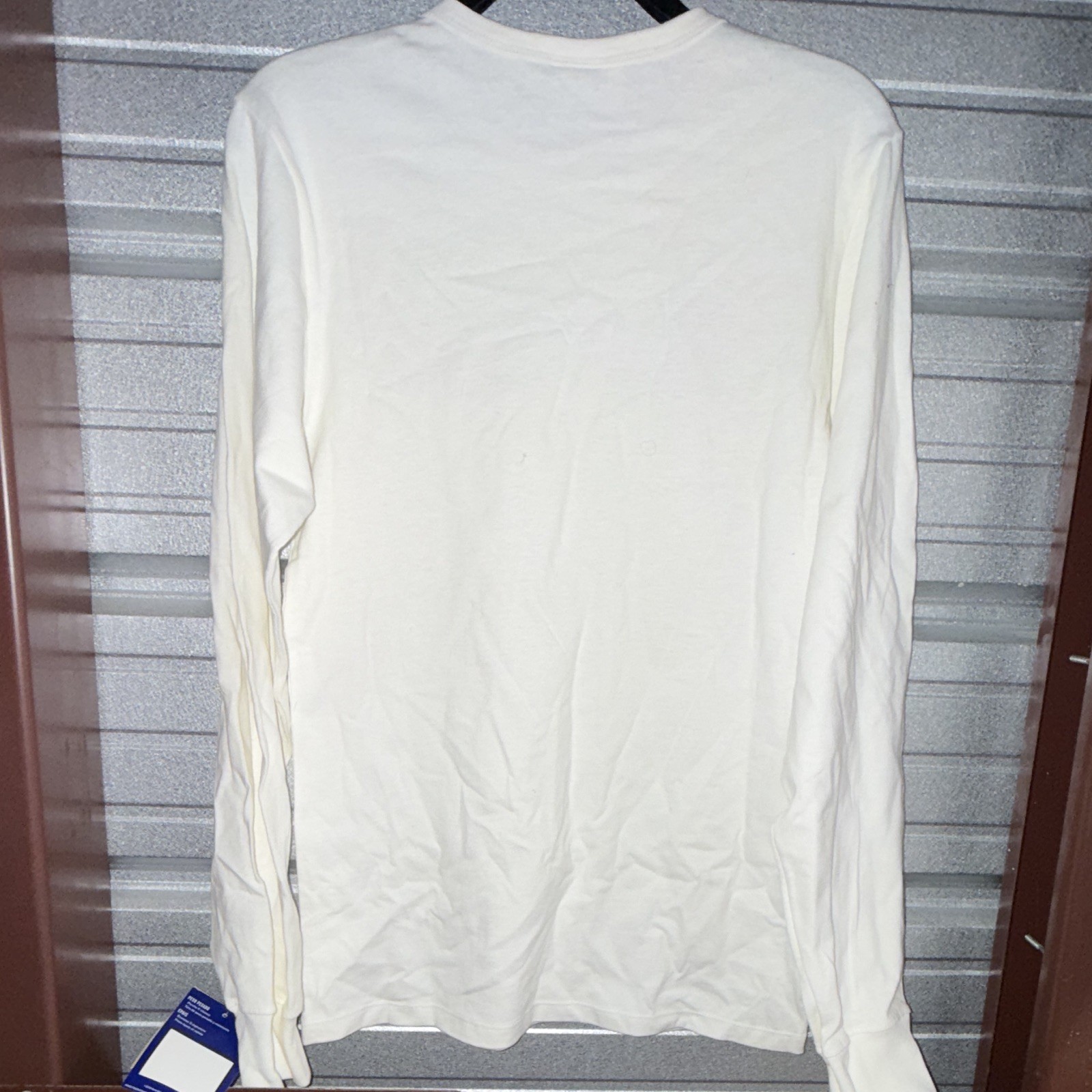 Champion Heritage Men’s White Cotton Jersey Logo Long Sleeve Crew Neck Tee S