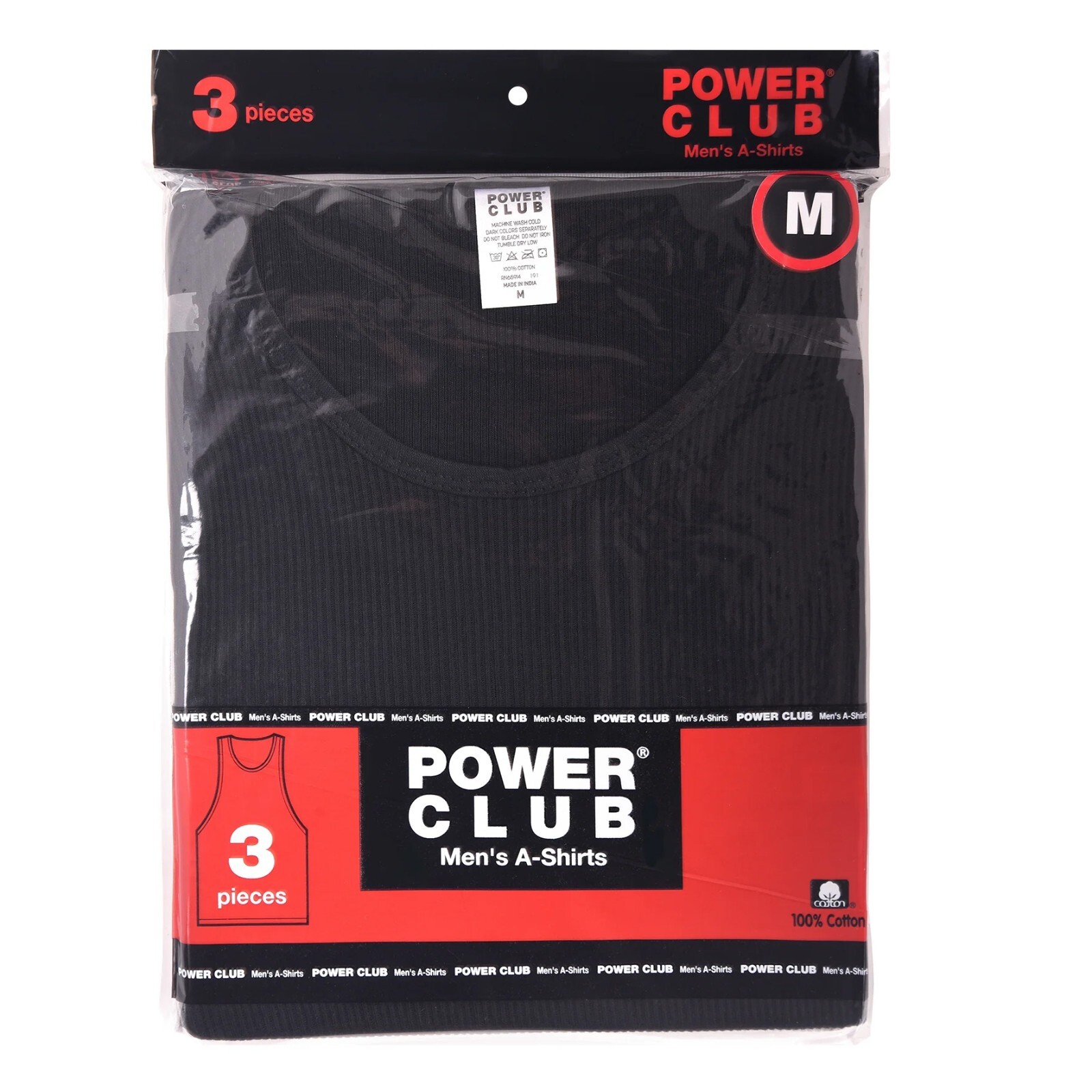 3, 6 Pack Mens 100% Cotton Ribbed A-Shirts Black White Wife Beater Tank Tops