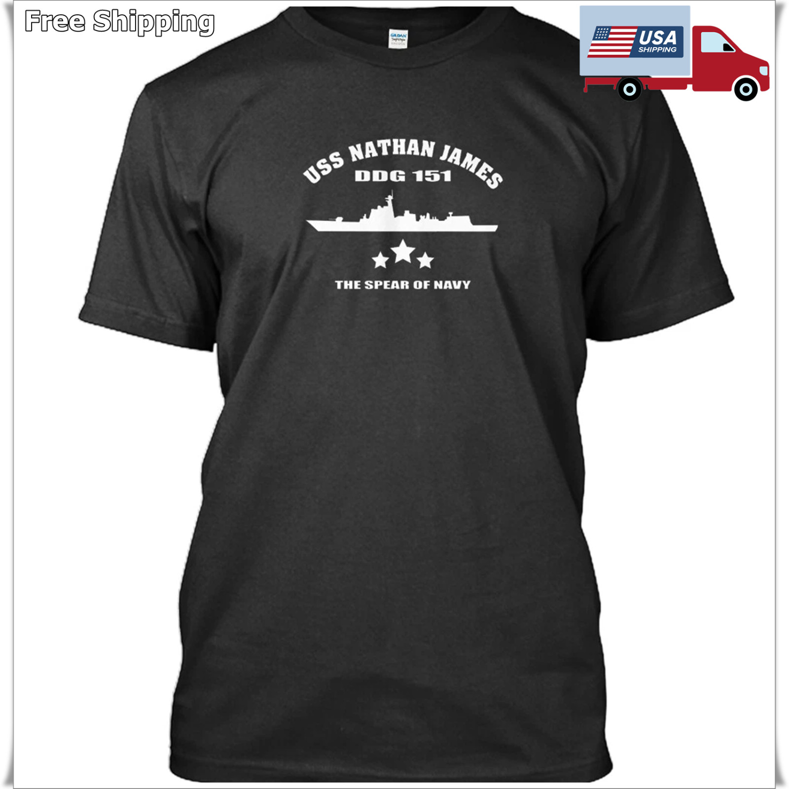 New USS Nathan James DDG 151 The Last Ship Film TV MAN WOMAN T-Shirt S to 5XL