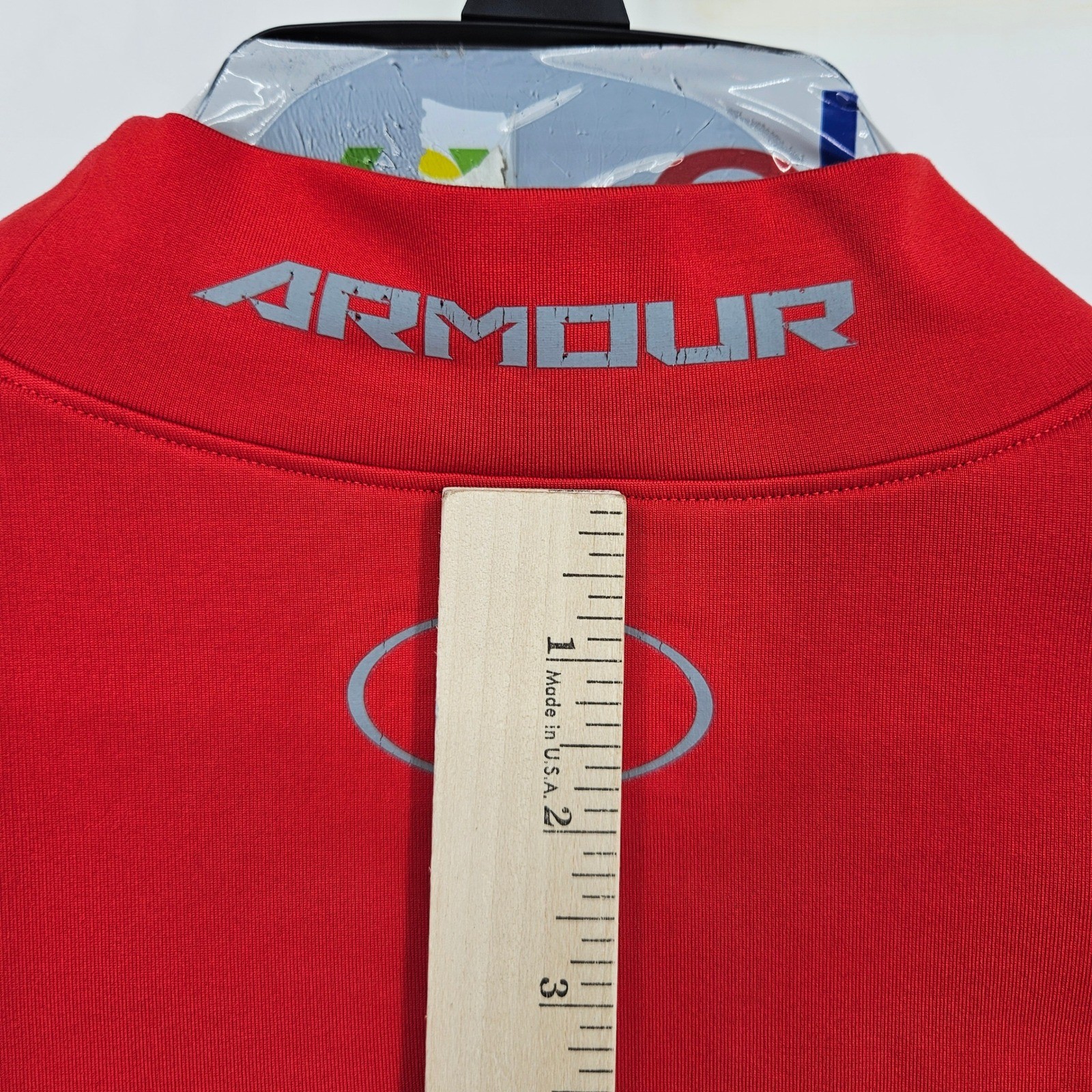 Under Armour Shirt Mens 2XL Red Cold Gear Compression Sports Training Gym Red