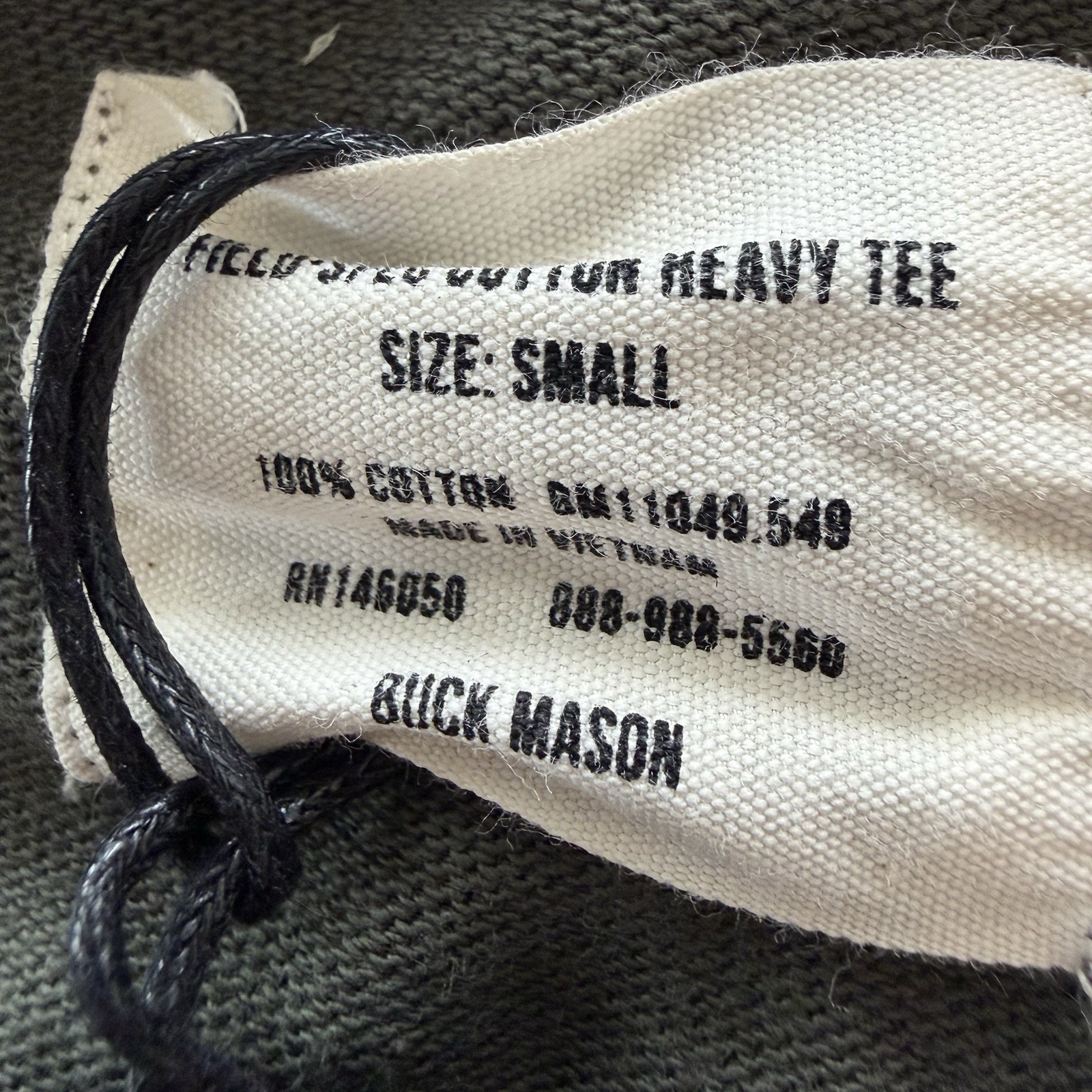 Buck Mason New Field Spec T Shirt Mens Small Green Cotton SS