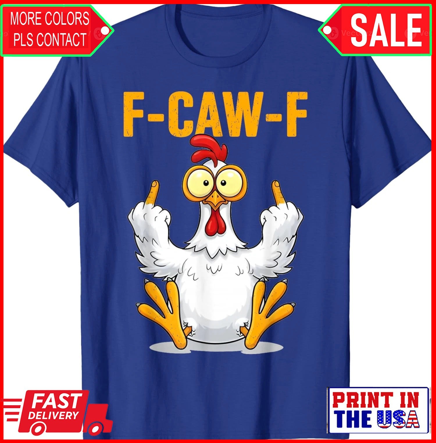 F-Caw-F Funny Chicken Humor Rooster Meme Unisex T-Shirt