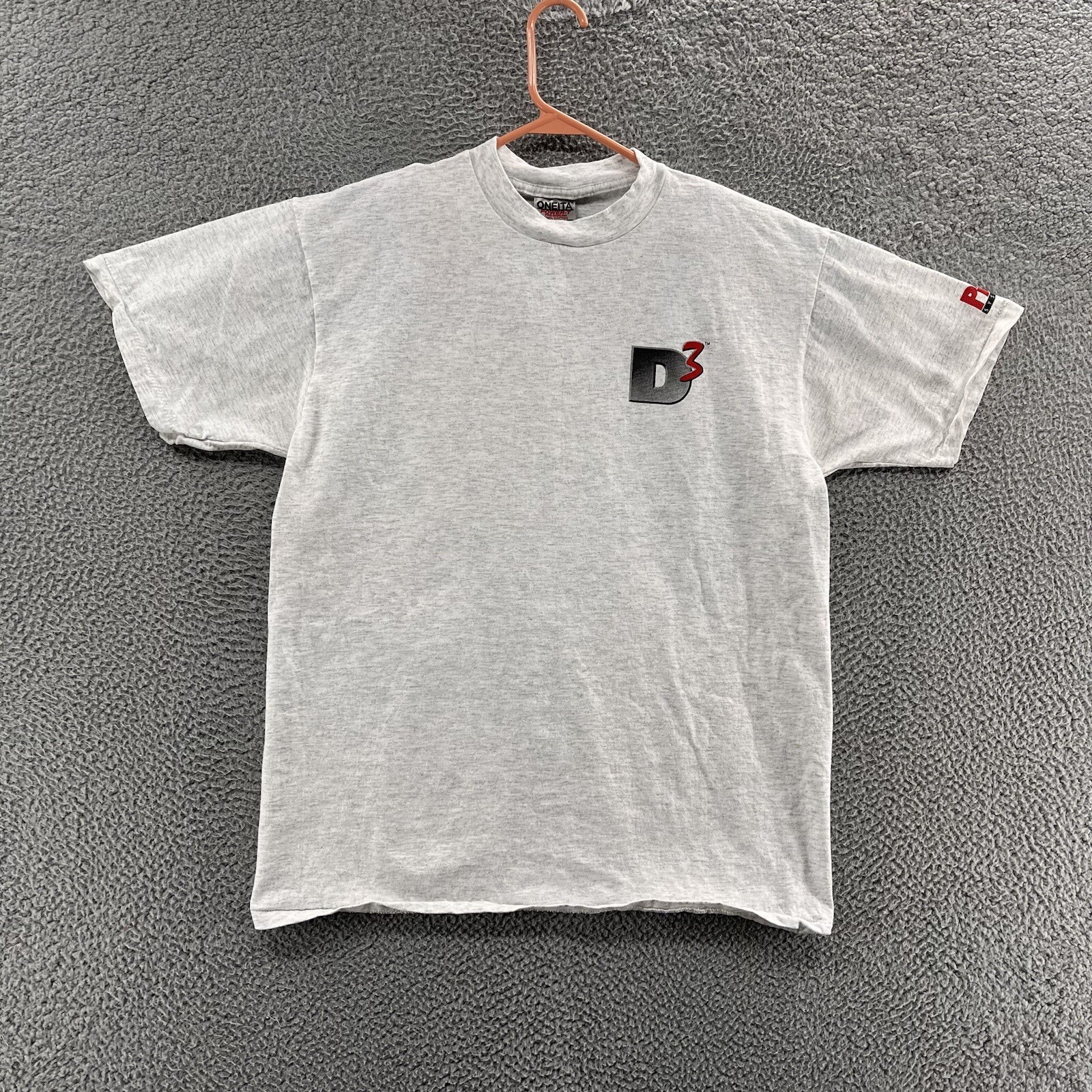 VINTAGE Computer Shirt Men Large Gray D3 Pick System Software Single Stitch 90s