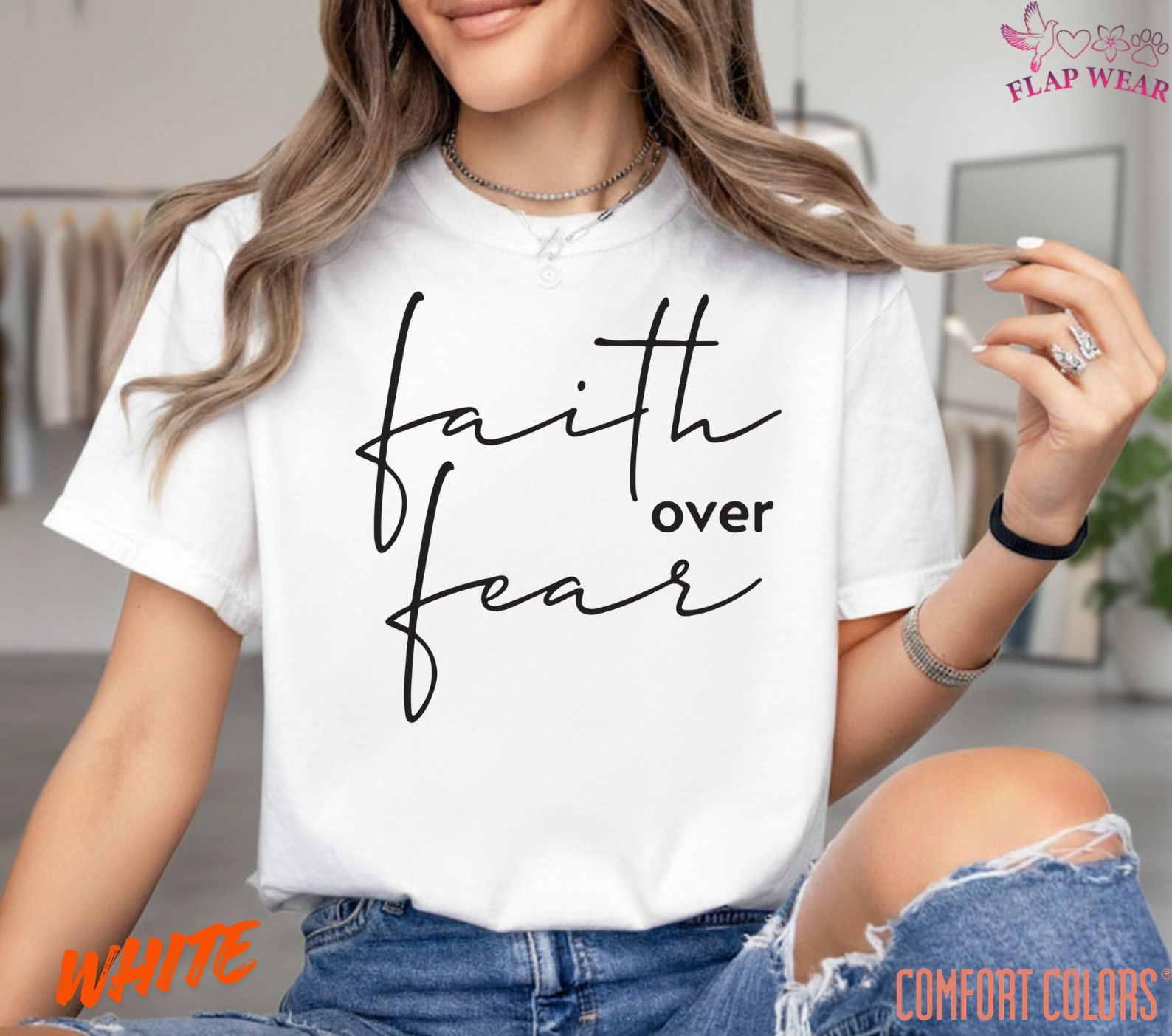 Unisex Faith Over Fear Christian T-Shirt, Men T shirt,Women T shirt Gift