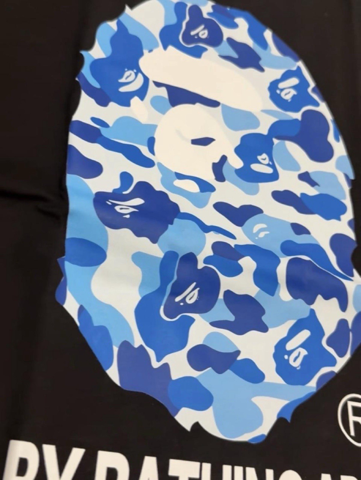 A Bathing Ape BAPE Men’s Black Graphic Logo Crew Neck T-Shirt Size M