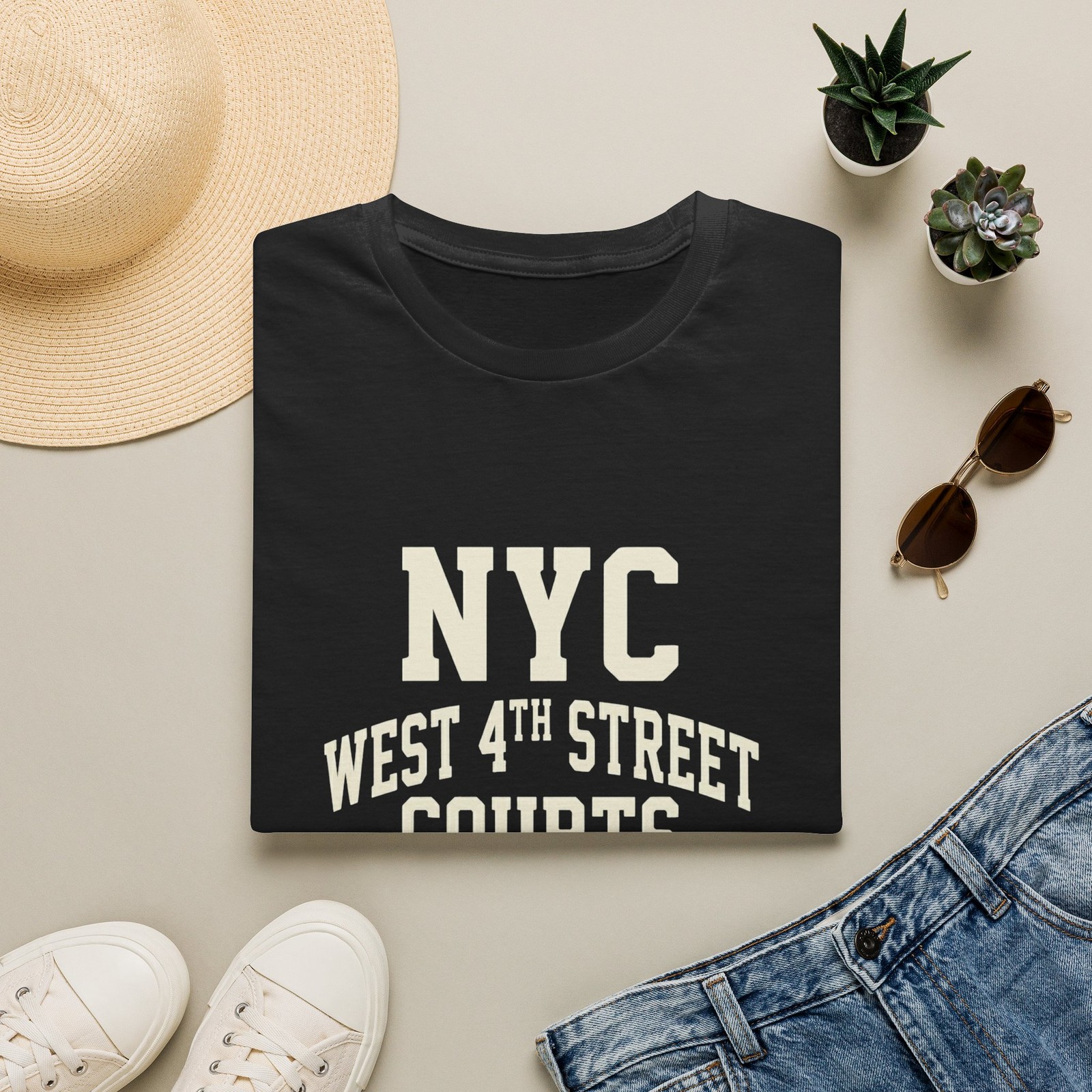 NYC West 4th Street Courts T-Shirt | Basketball Court Vintage Tee