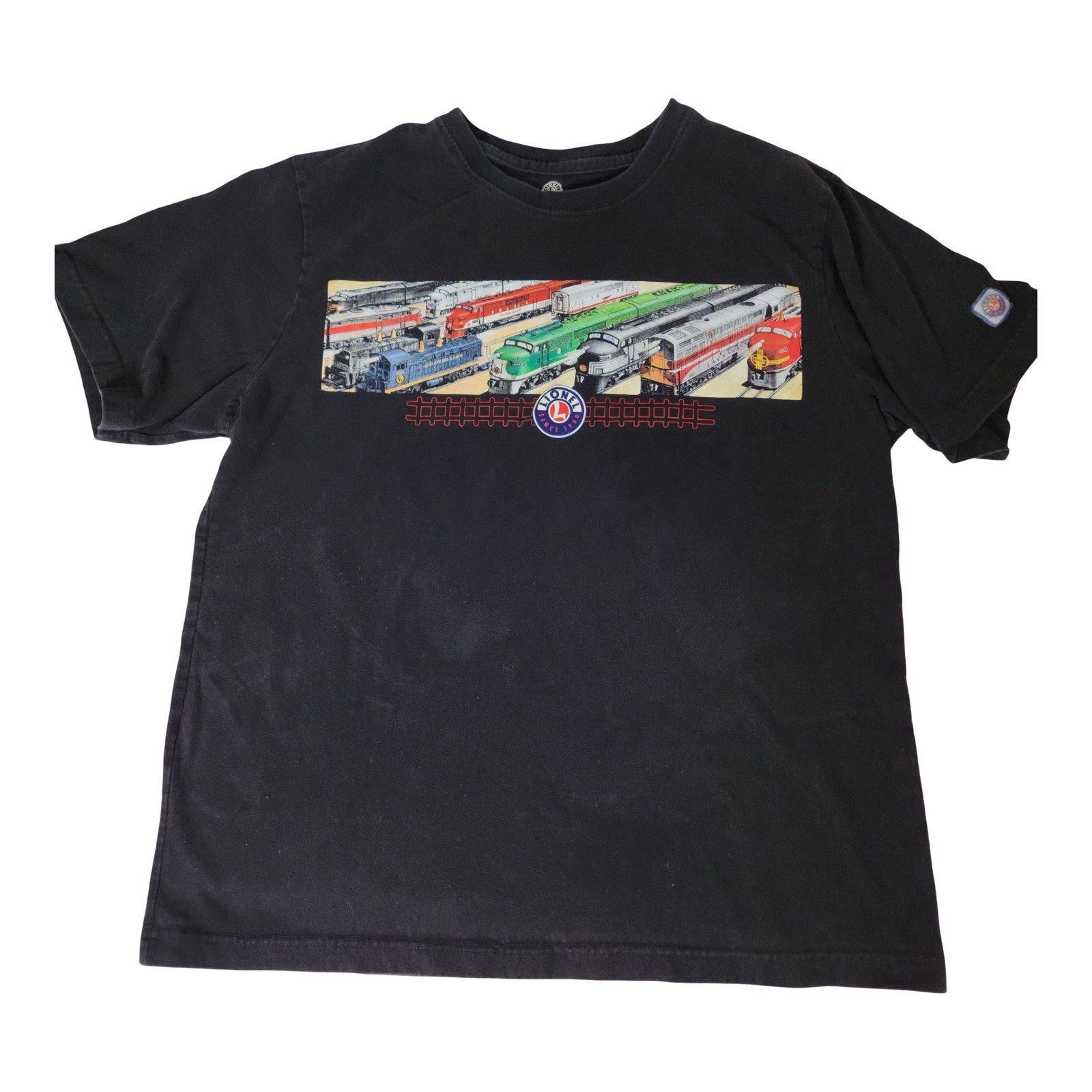 Lionel Trains Graphic T-Shirt Mens Large Black Locomotive Railroad Tee L/G