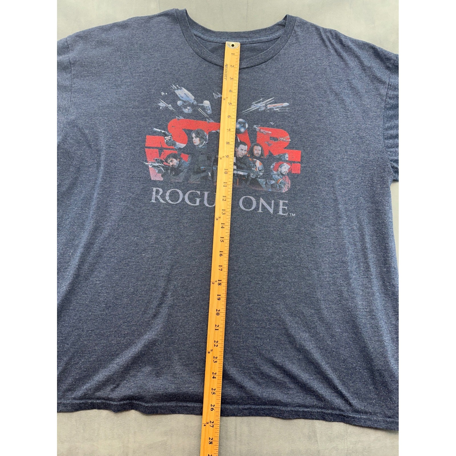 Star Wars Rogue One Graphic TShirt Mens XXL Heather Gray Short Sleeve Crewneck