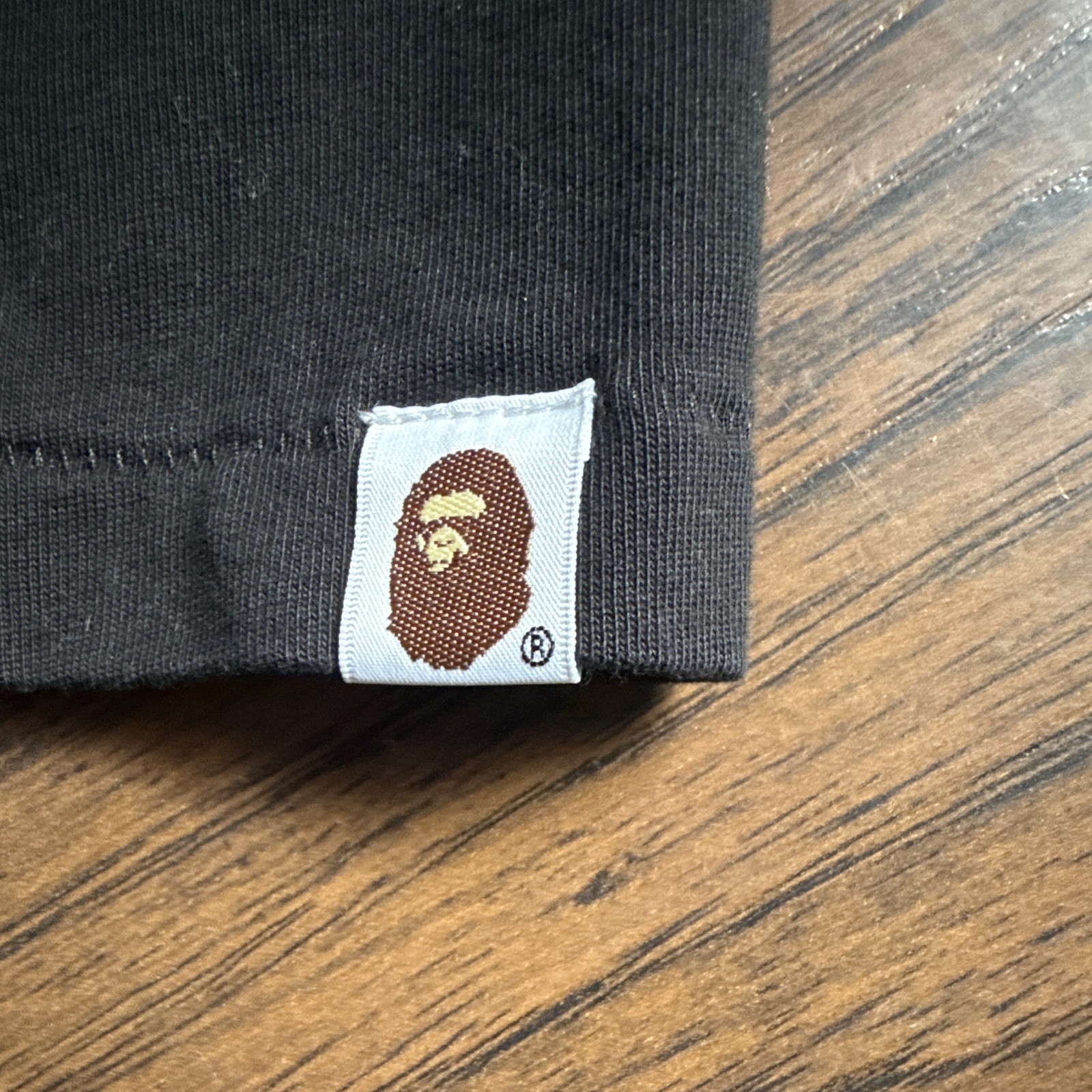 A Bathing Ape BAPE Baby Milo Graphic Logo Black T-Shirt Mens L