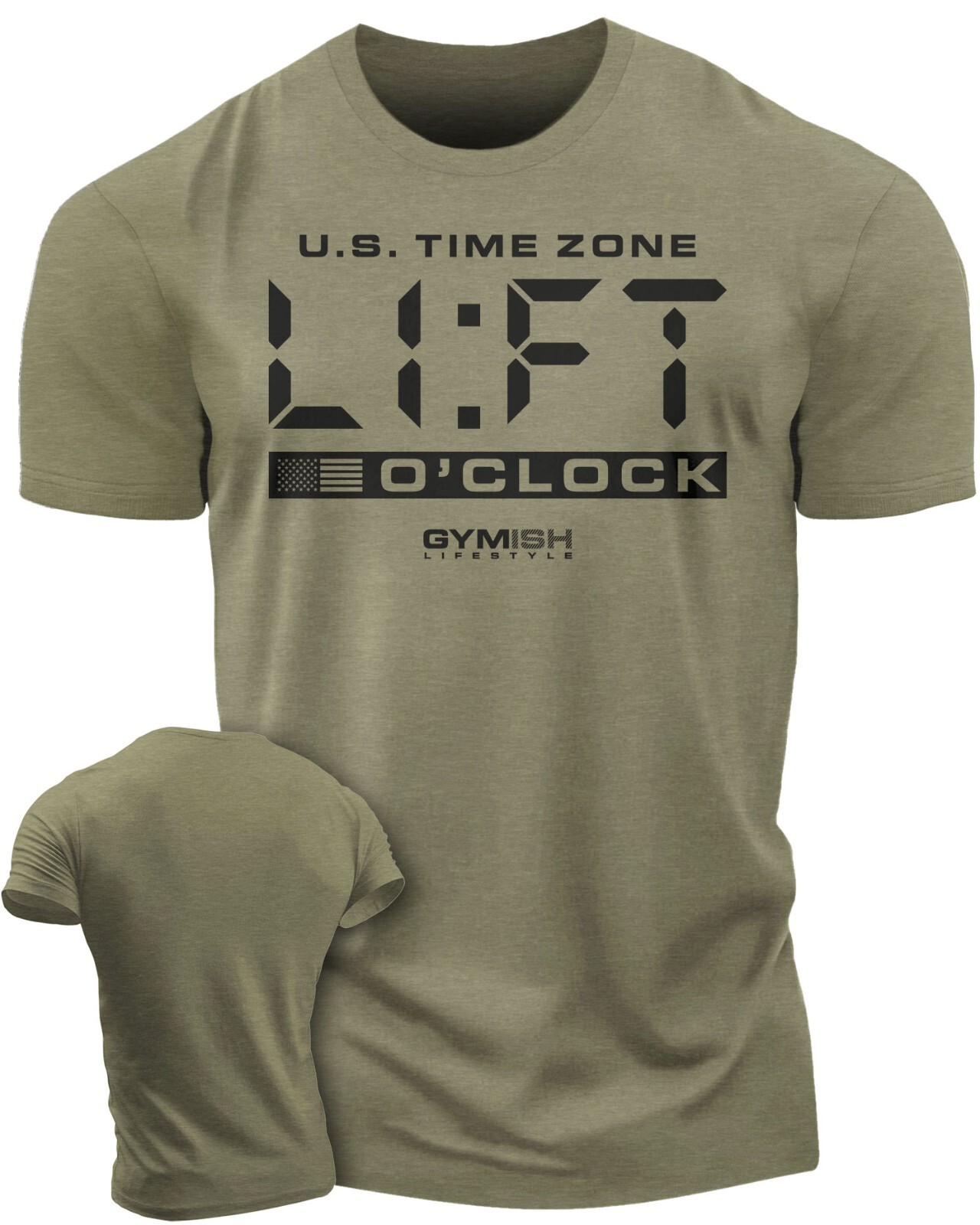 089. Lift O’Clock Funny Motivational Workout T-Shirt for Men