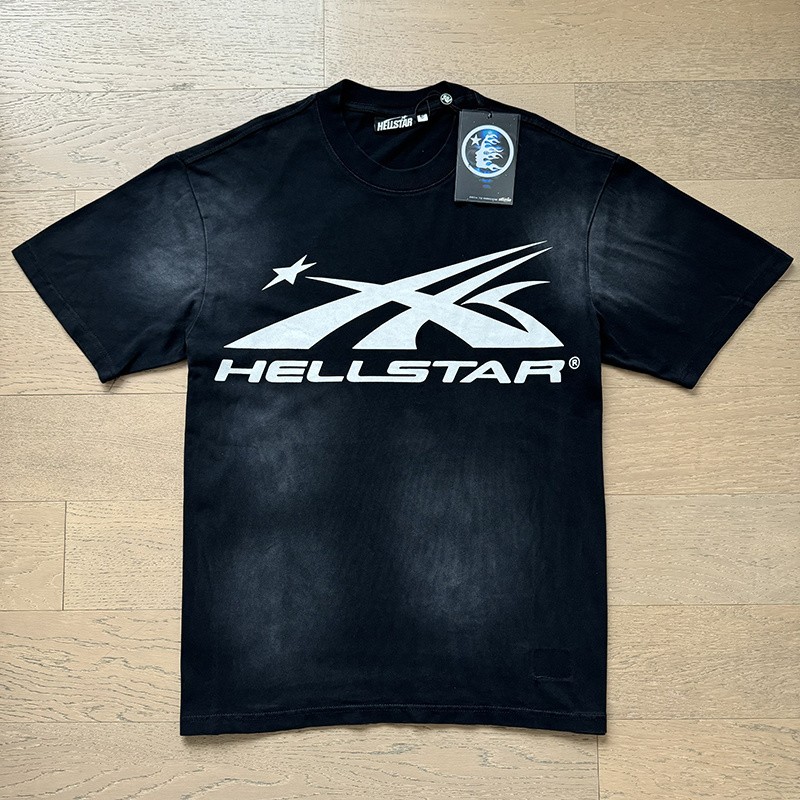 26SS Hell Studios star Classic white logo print Men’s Short Sleeve T-shirt