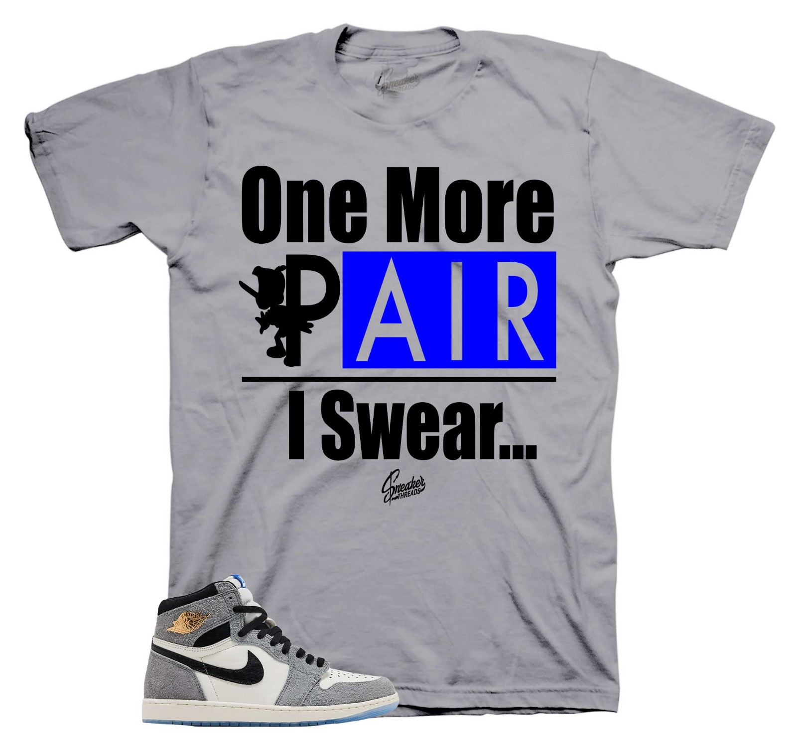 Shirts To Match AJ Retro 1 OG All Star Sneakers Cool Grey – One More Pair Tees