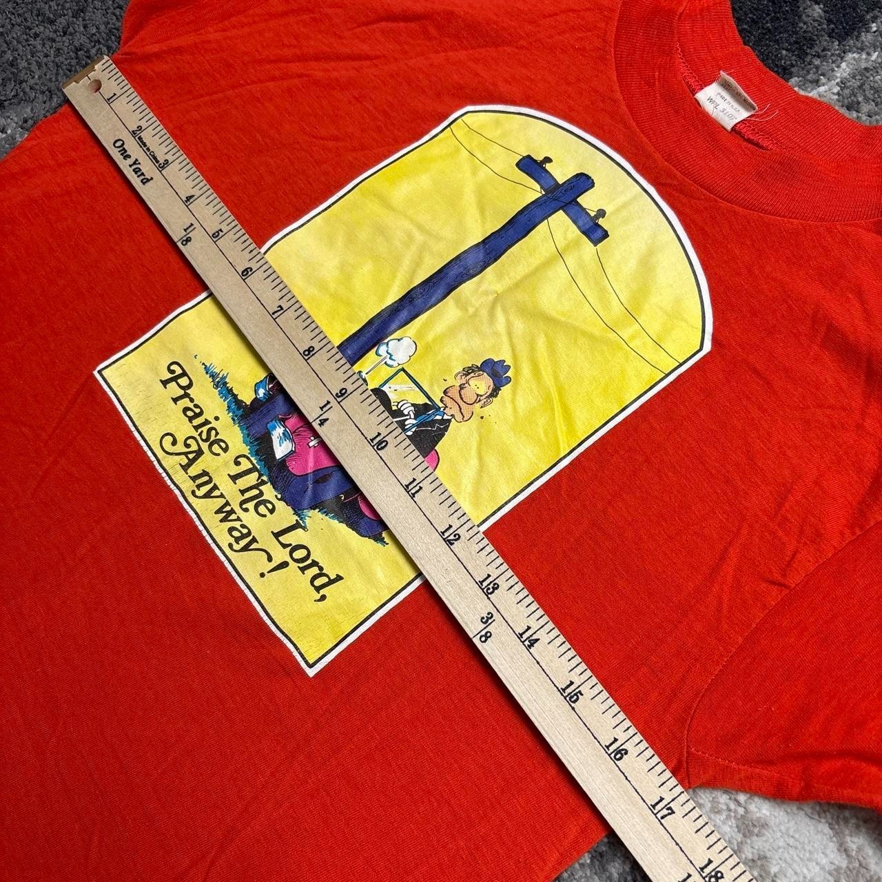 Vintage Art Shirt Adult Small 70s 80s Jesus Christian God Bible Cross Iron On