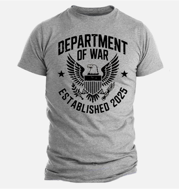 Department of War T-Shirt Trump Patriotic American Flag USA Pride Army T- Shirt