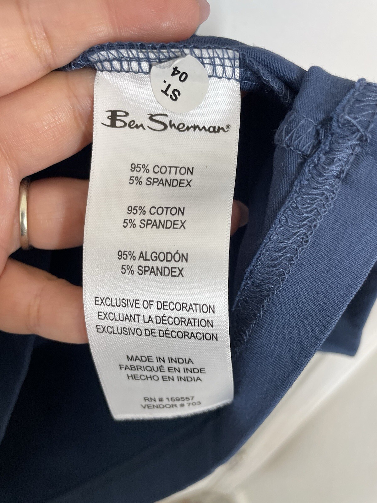 Ben Sherman T Shirt Men Small Short Sleeve Crew Neck Pullover Insignia Blue NEW
