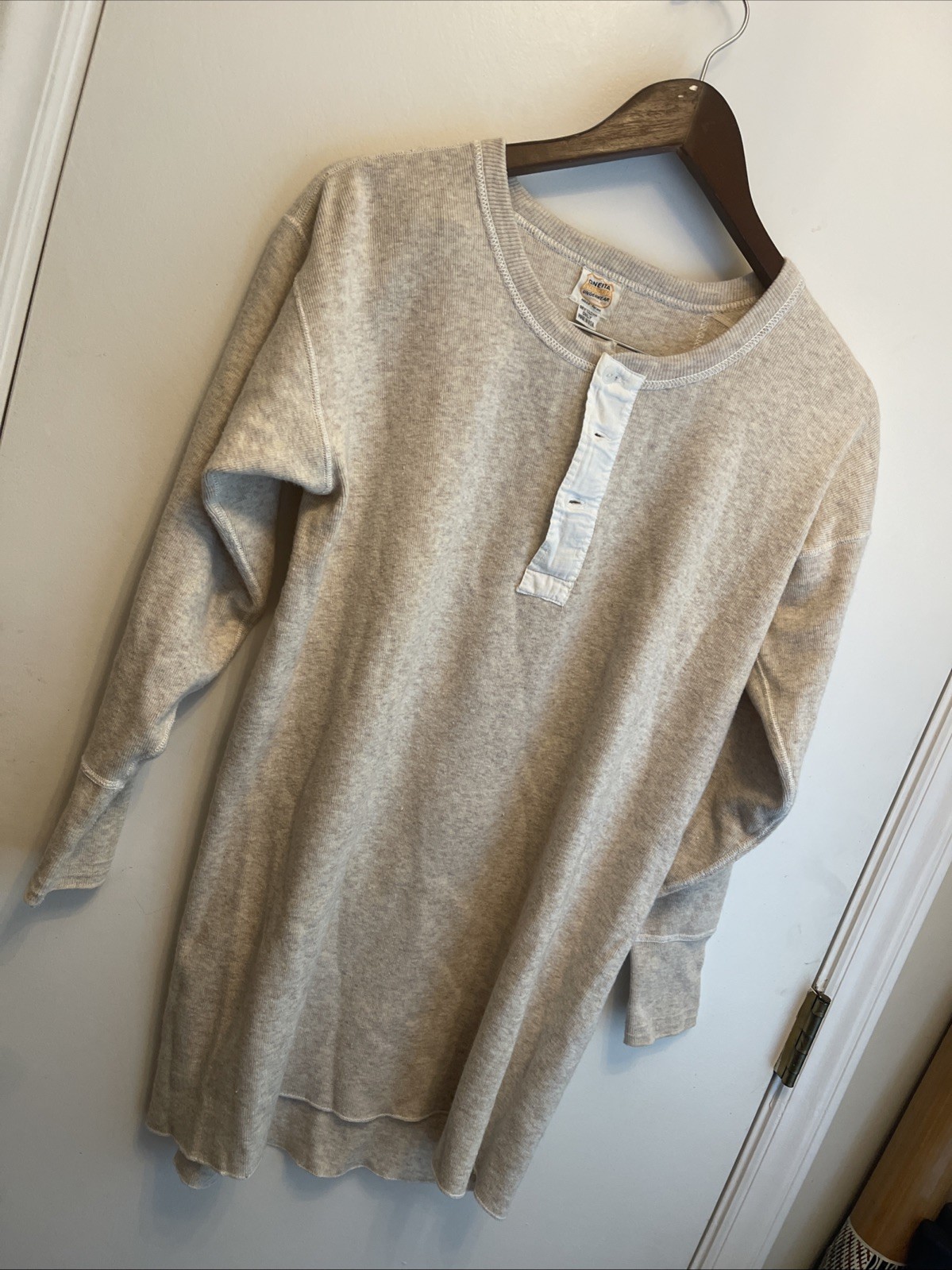 Vintage 1930s Oneita Standard Underwear Long Sleeve Wool Henley M 30s