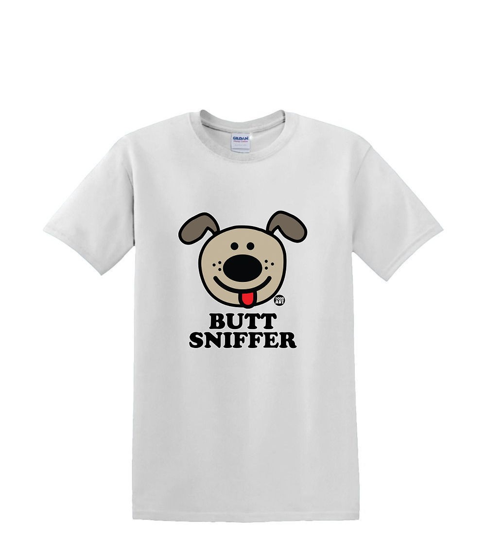 S to 2XL 3XL – BUTT SNIFFER dog – funny pet classic fun adult