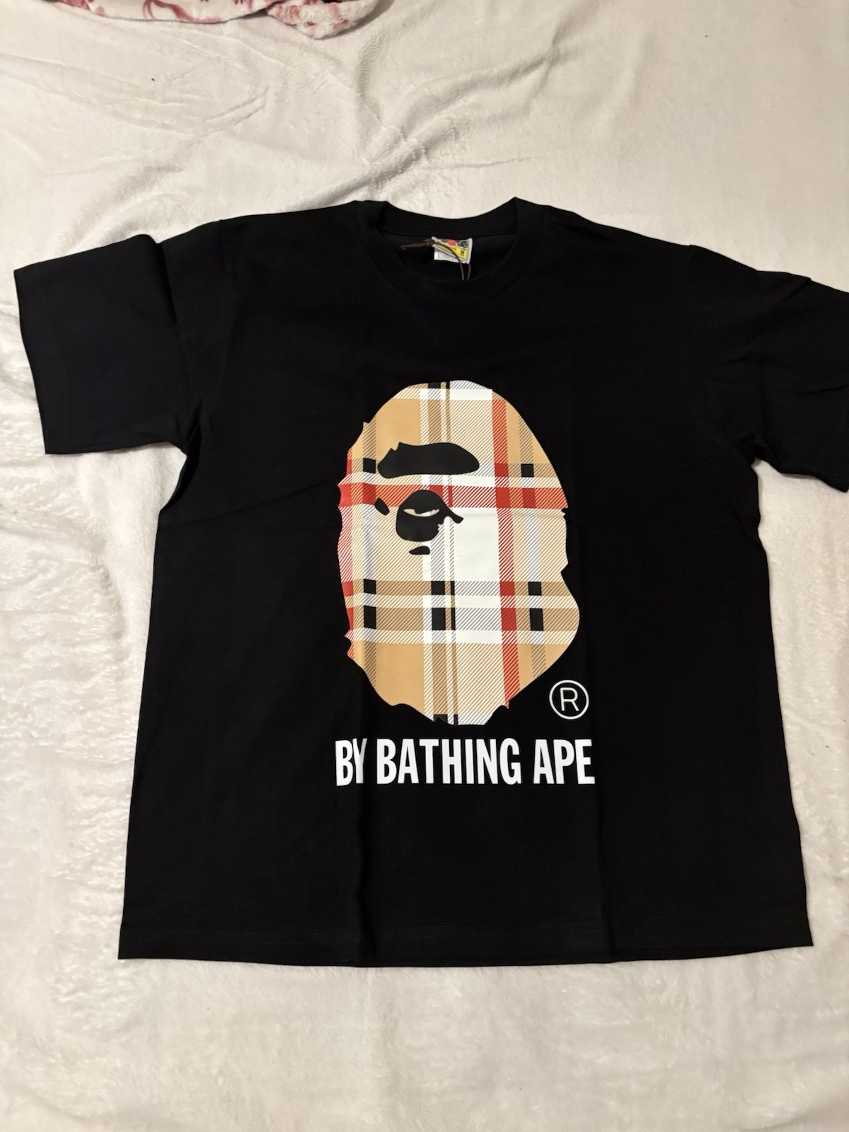 A Bathing Ape Men’s Black Ape Head Logo Graphic Crew Neck T-Shirt Size M 2