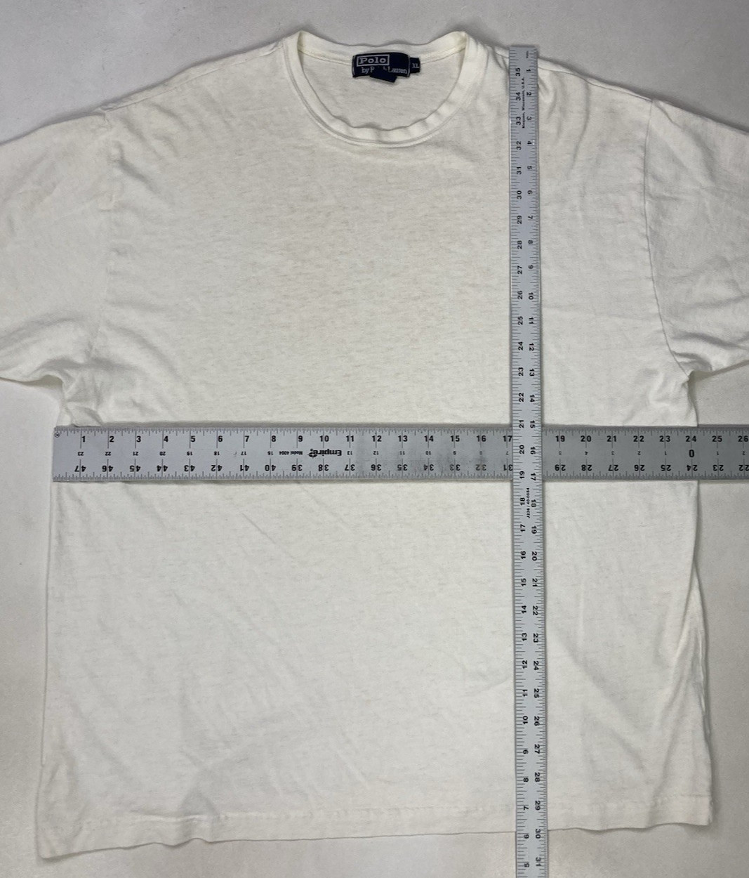 Polo Ralph Lauren Cotton Linen Ramie Blend T-shirt Men XL Ivory Short Sleeve