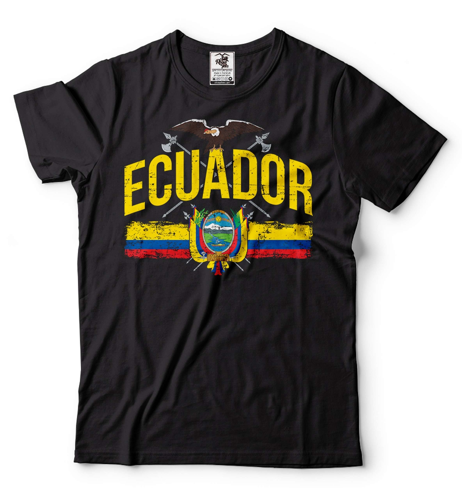 Mens Ecuador Patriotic Shirt Ecuadorian Gift Ecuador National Country Flag Shirt