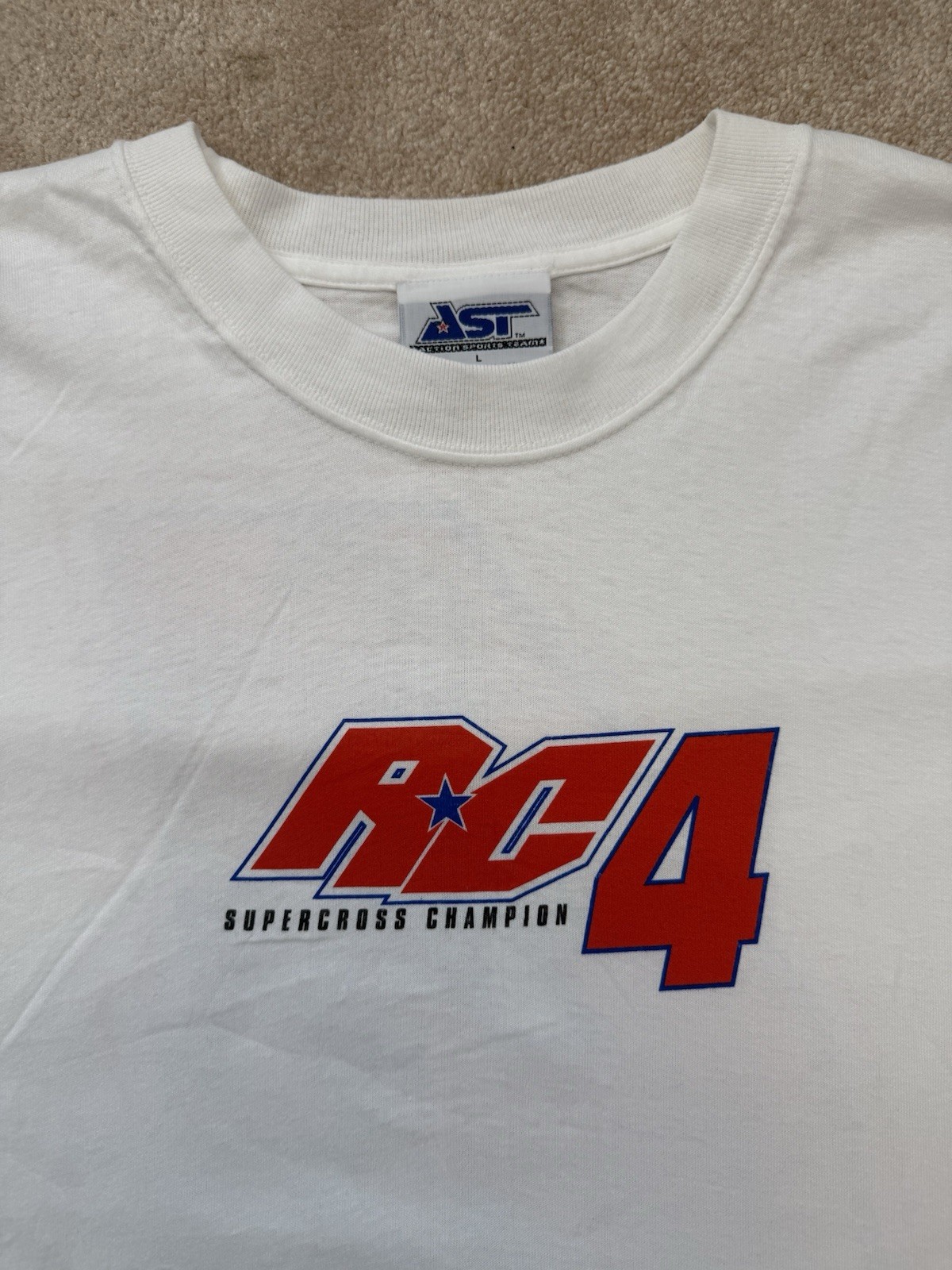 Vintage 2002 Ricky Carmichael Motocross EA Sports Supercross Series Tee Shirt L