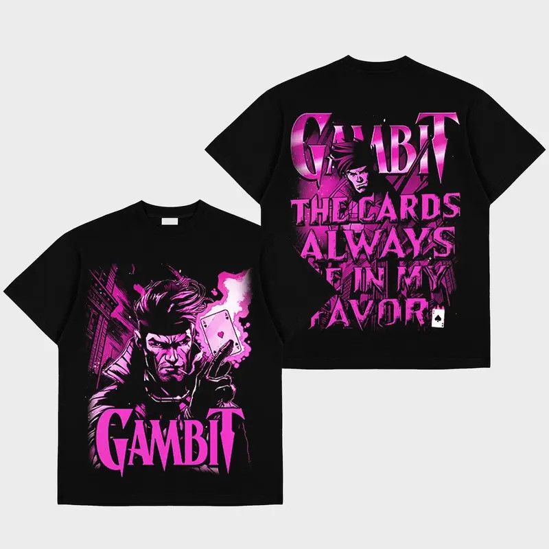 Gambit Premium Cotton T-Shirt, Remy LeBeau Shirt, Mutant Card Master Shirt, Char