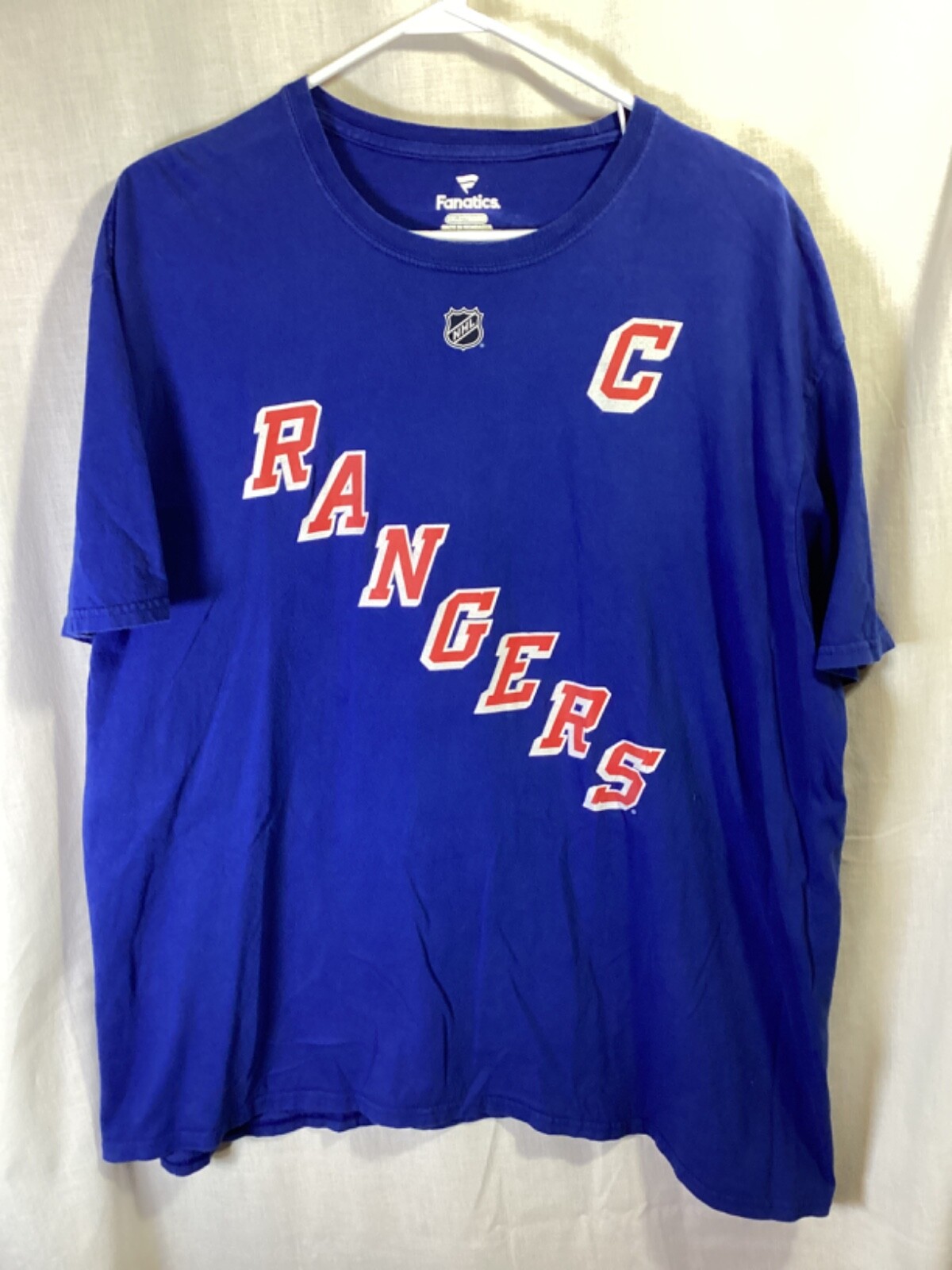 New York Rangers #8 Troubadour (Fanatics) Blue 2XL Cotton NHL Licensed T Shirt