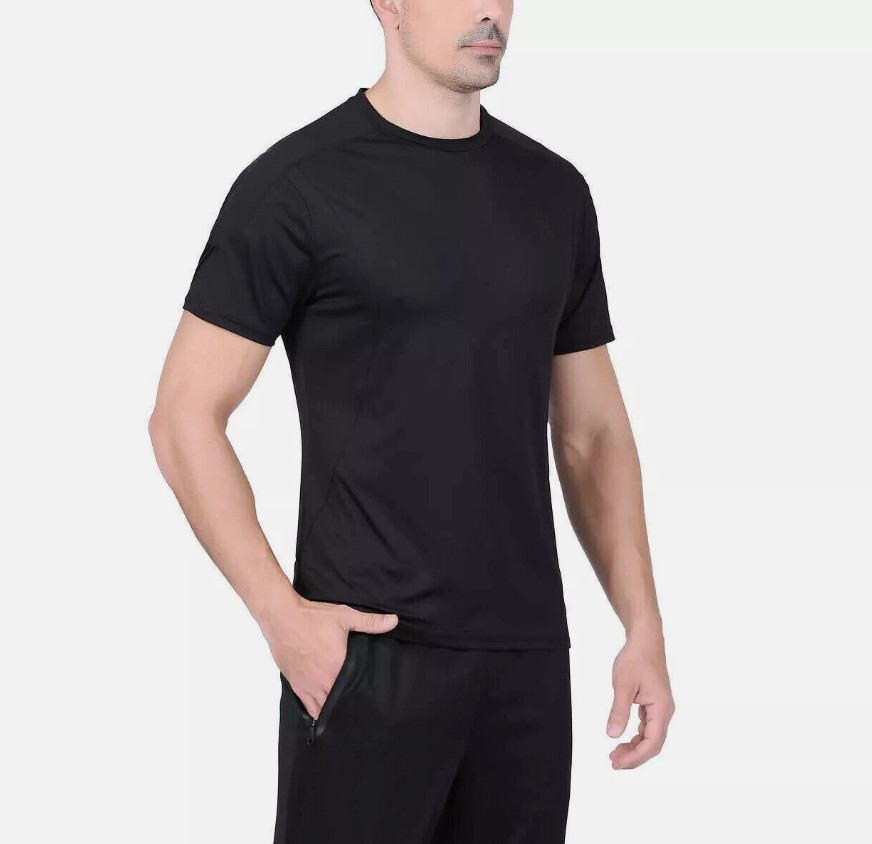 Spyder Active Men’s Raglan Sleeve Crewneck Tee, XL, balck