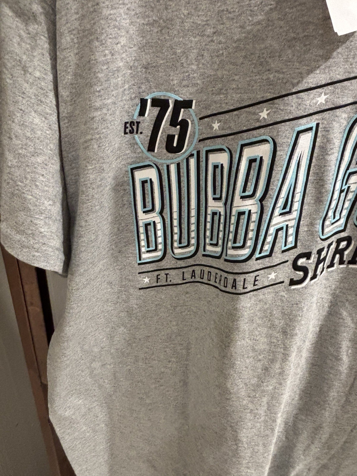 NWT Bubba Gump Shrimp Co. Origin tee, Size large. Short sleeve.90/10 cotton/poly