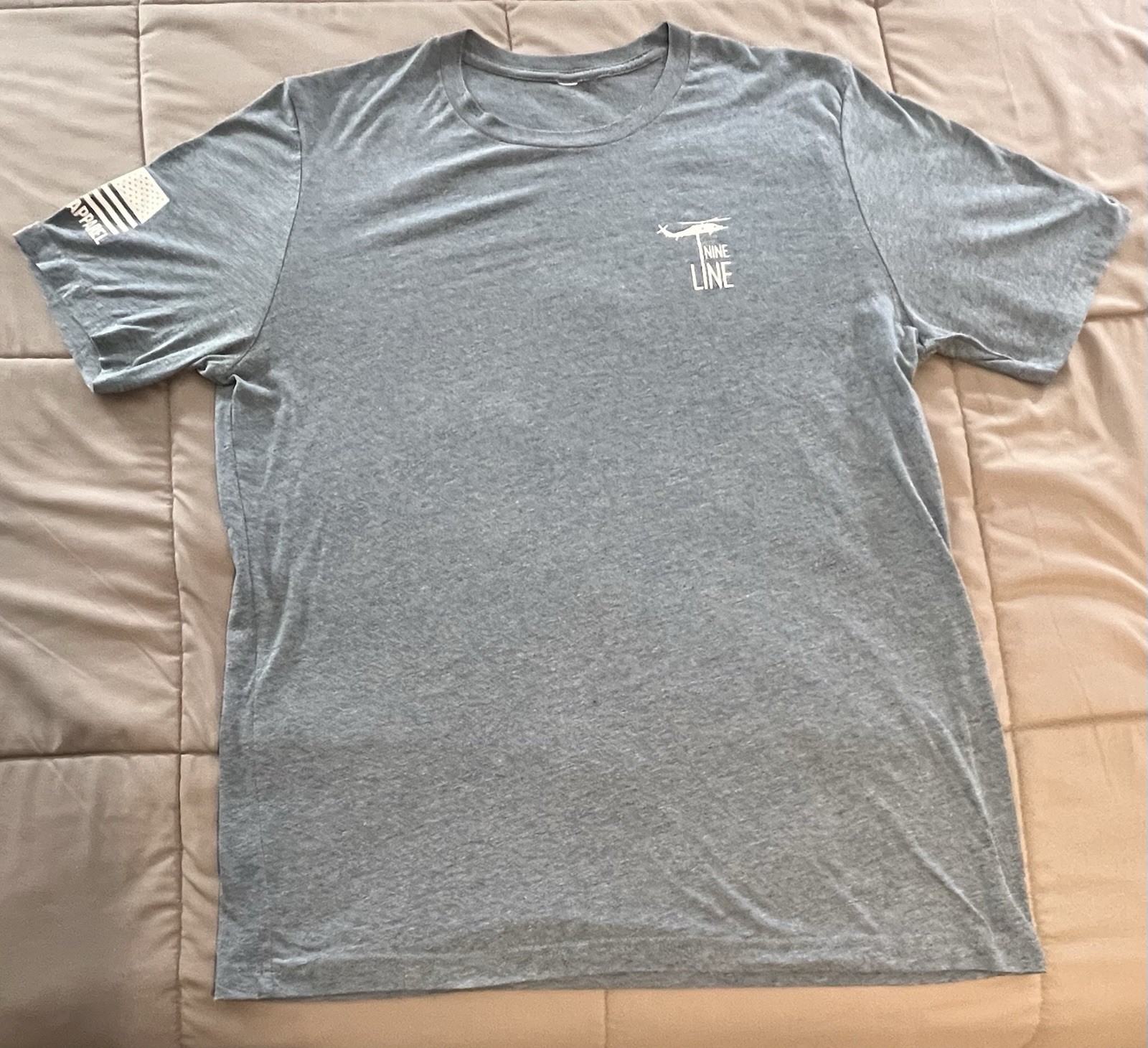 Men’s Nine Line T Shirt Large The Adventurer No Road No Problem No Tag Lt Blue