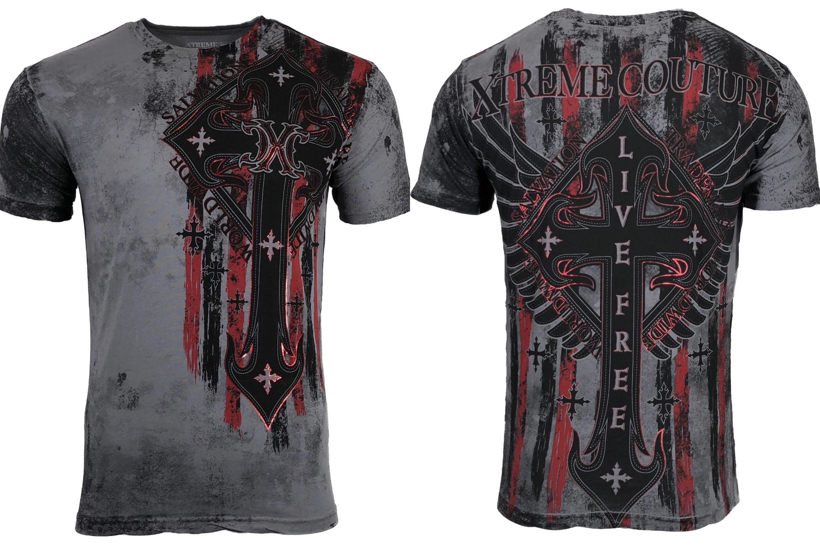 XTREME COUTURE by AFFLICTION Men’s T-Shirt LIBERTY CRUSADE Biker MMA