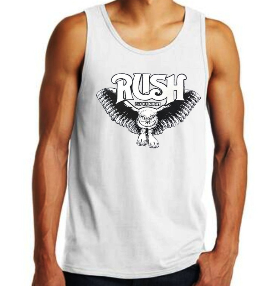 Rush Fly By Night Rock Band Men’s Tank Tops (Multiple Colors)