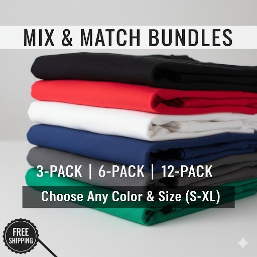 100% Cotton Premium Quality Blank T-Shirt Unisex Soft Style Tee S-XL BULK LOT