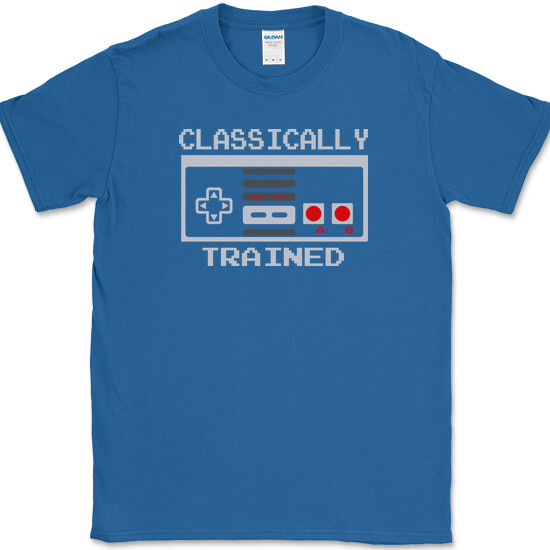 CLASSICALLY TRAINED T-Shirt Funny Video Gaming Gamer Graphic Tee