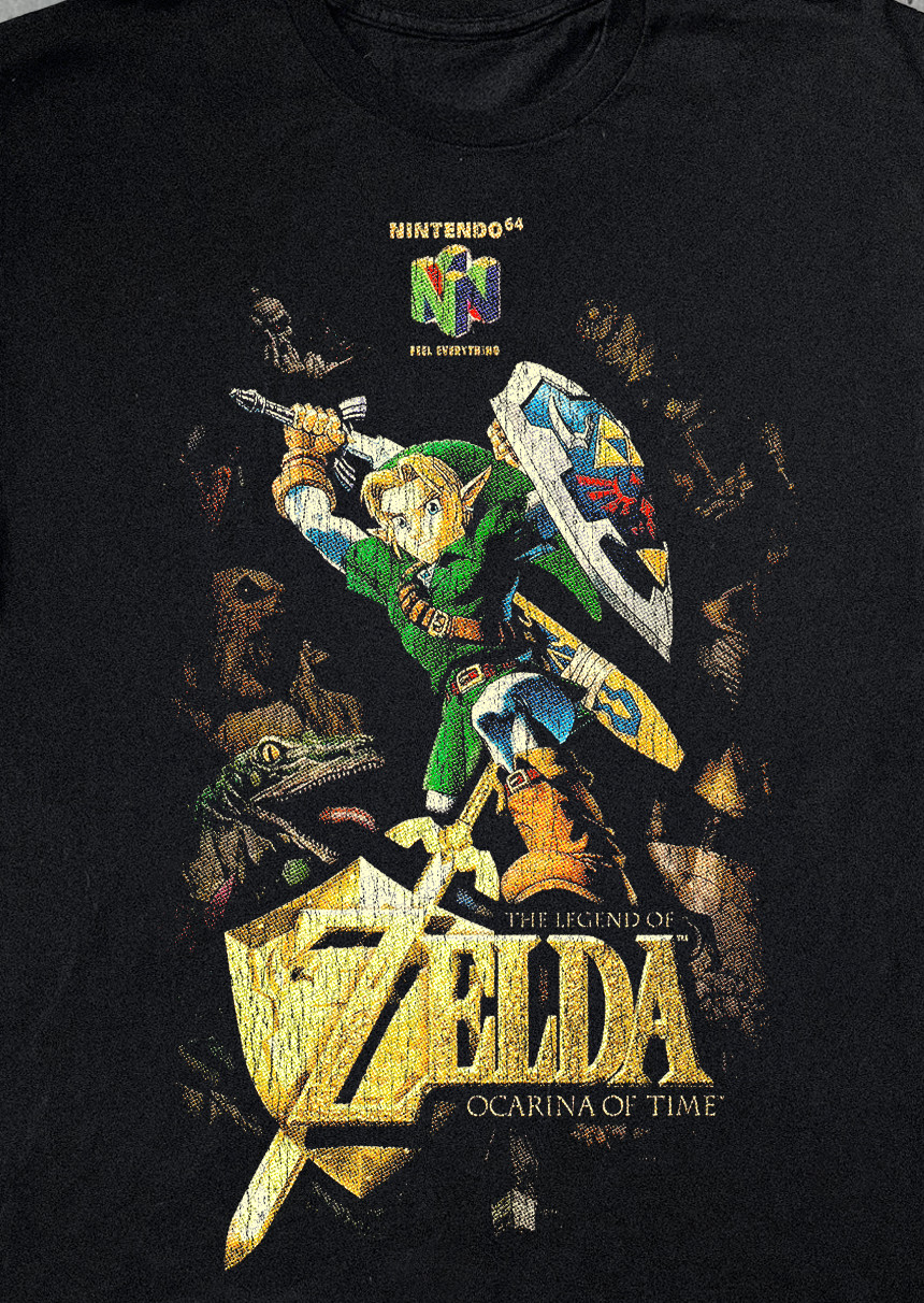 The Legend of Zelda Ocarina of Time T-Shirt Retro Game Graphic Tee S-5XL