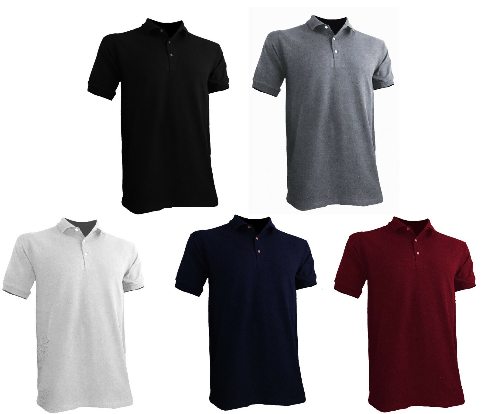 Styllion Big and Tall – Men’s Jersey Polo Shirts – Heavy Weight – Collar – PJSS
