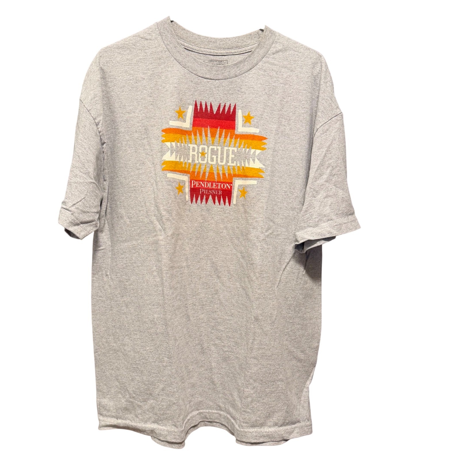 Pendleton Rogue Ales Pilsner Graphic T-Shirt Mens Large Gray Short Sleeve PNW
