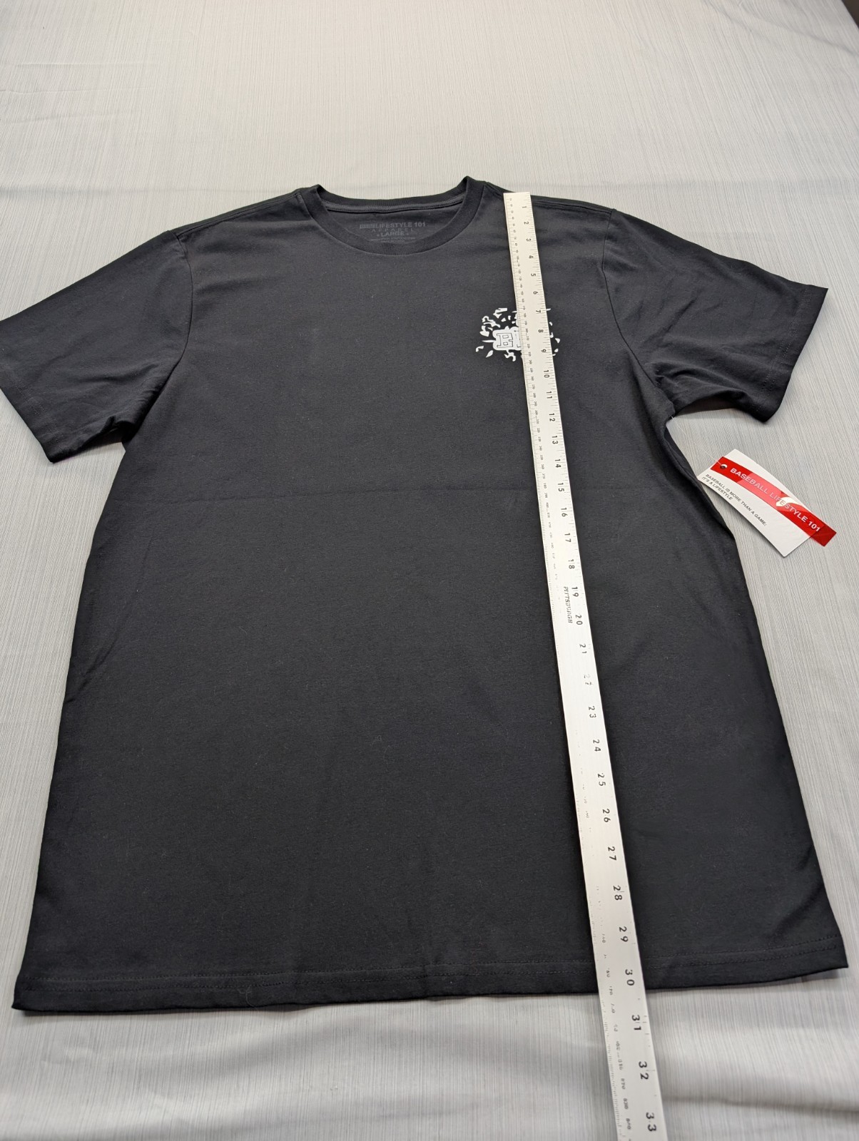New Mens Baseball Lifestyle 101 Composition TShirt Tee Sz Large Black