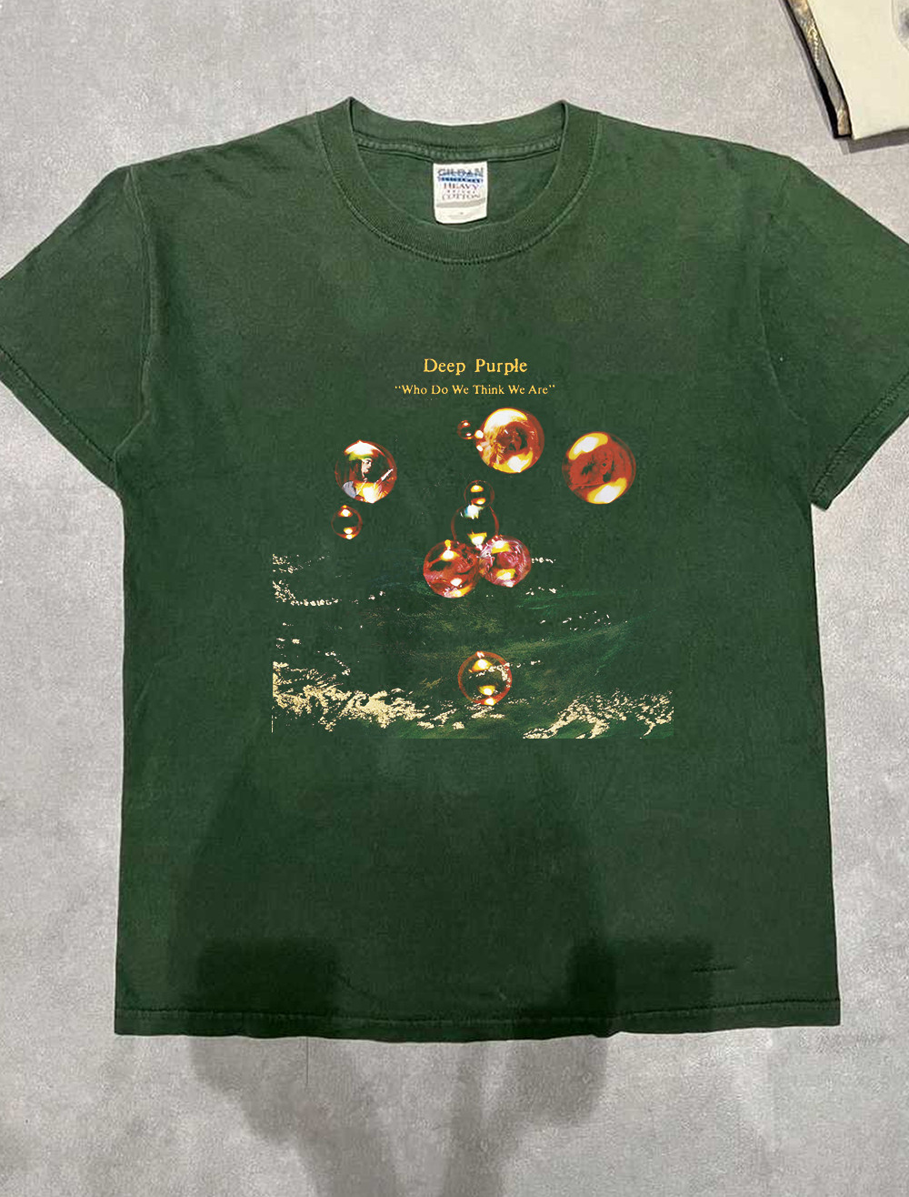 Deep Purple Who Do We Think We Are Album Forest Green T Shirt Size S-5XL