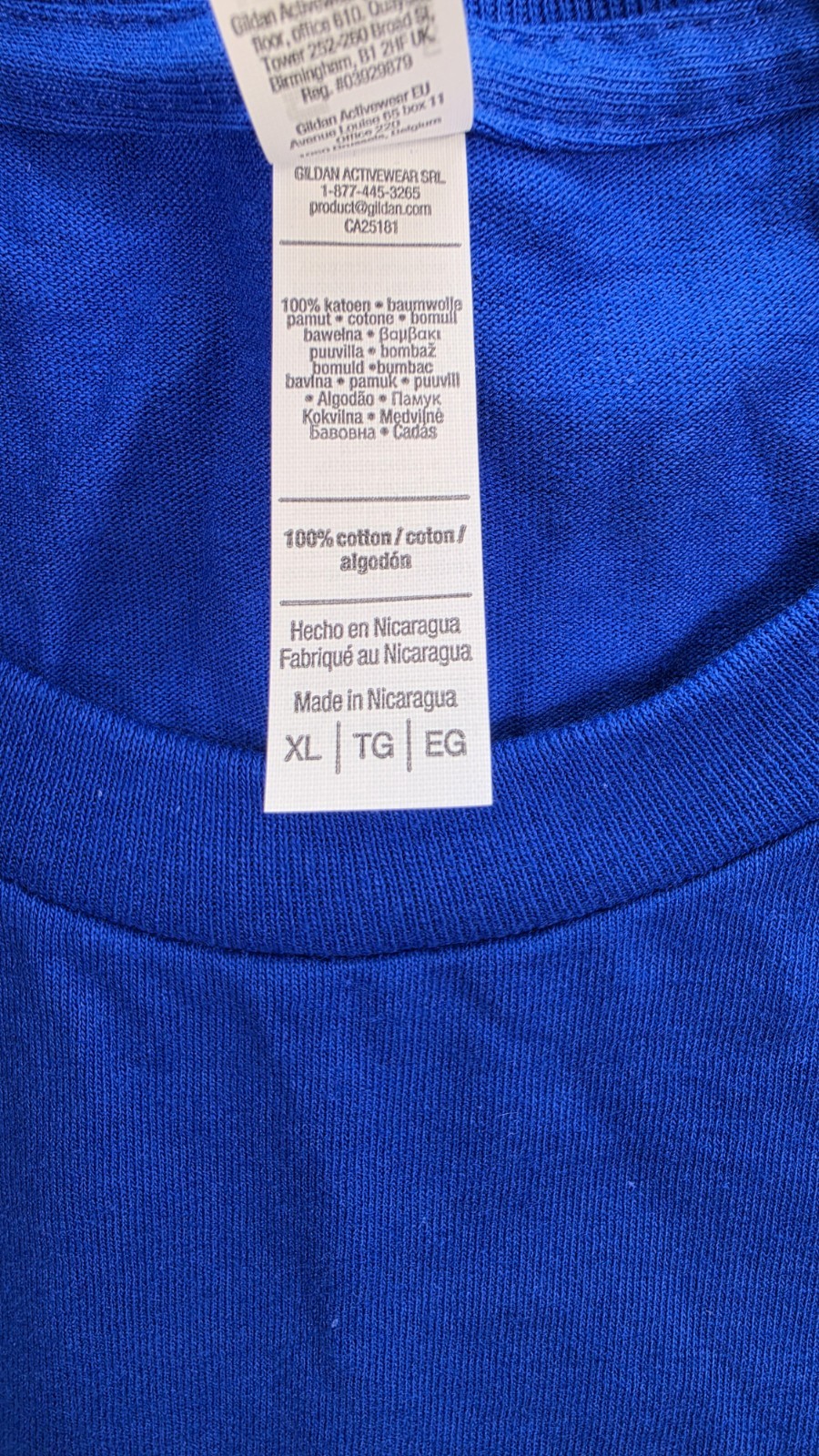 American Apparel 1301 Heavyweight Cotton T-Shirt Blue XL New Without Tags