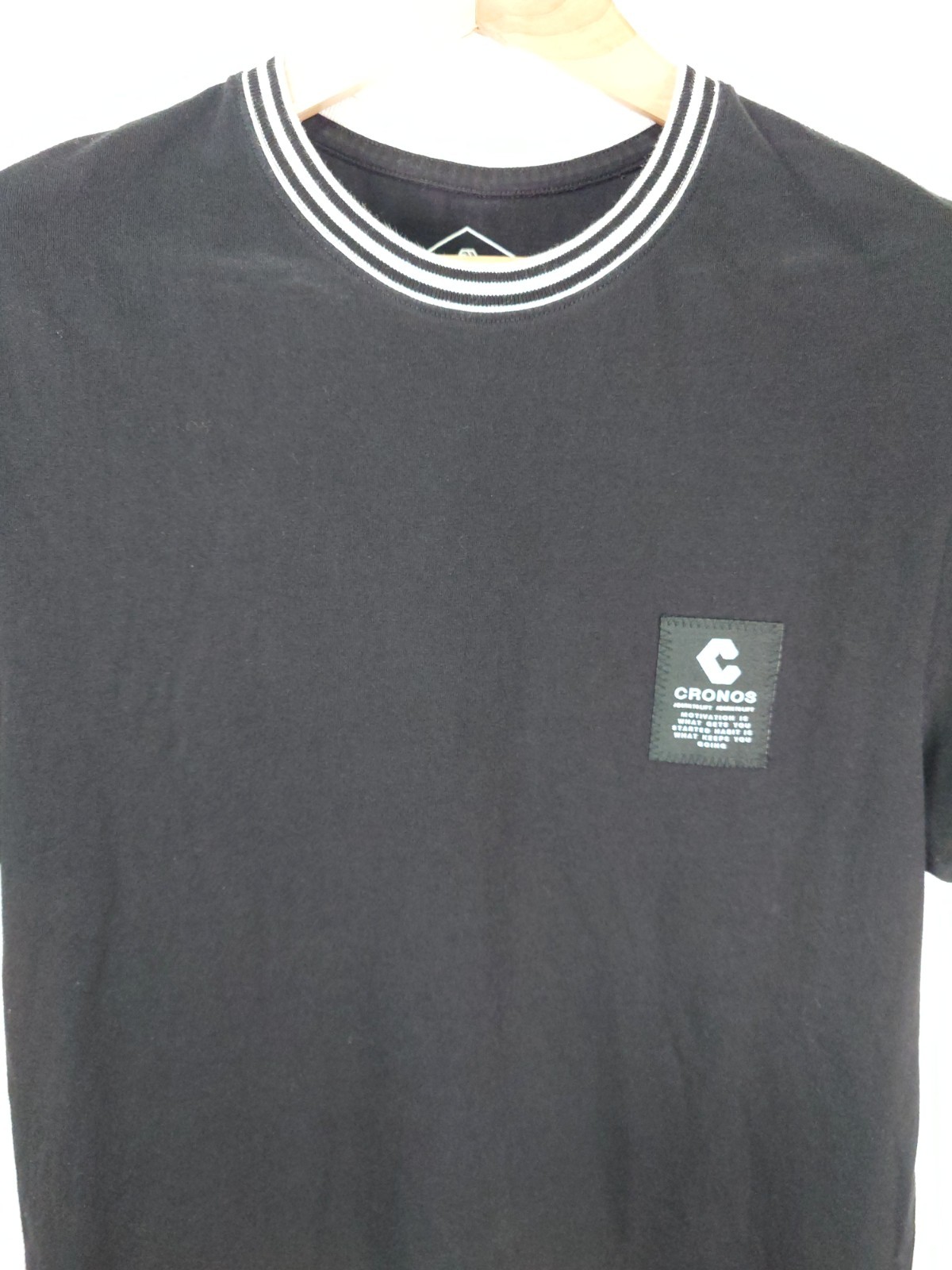 CRONOS CRNS Logo T-Shirt Mens M Black Gym Training Fitness Streetwear Japan