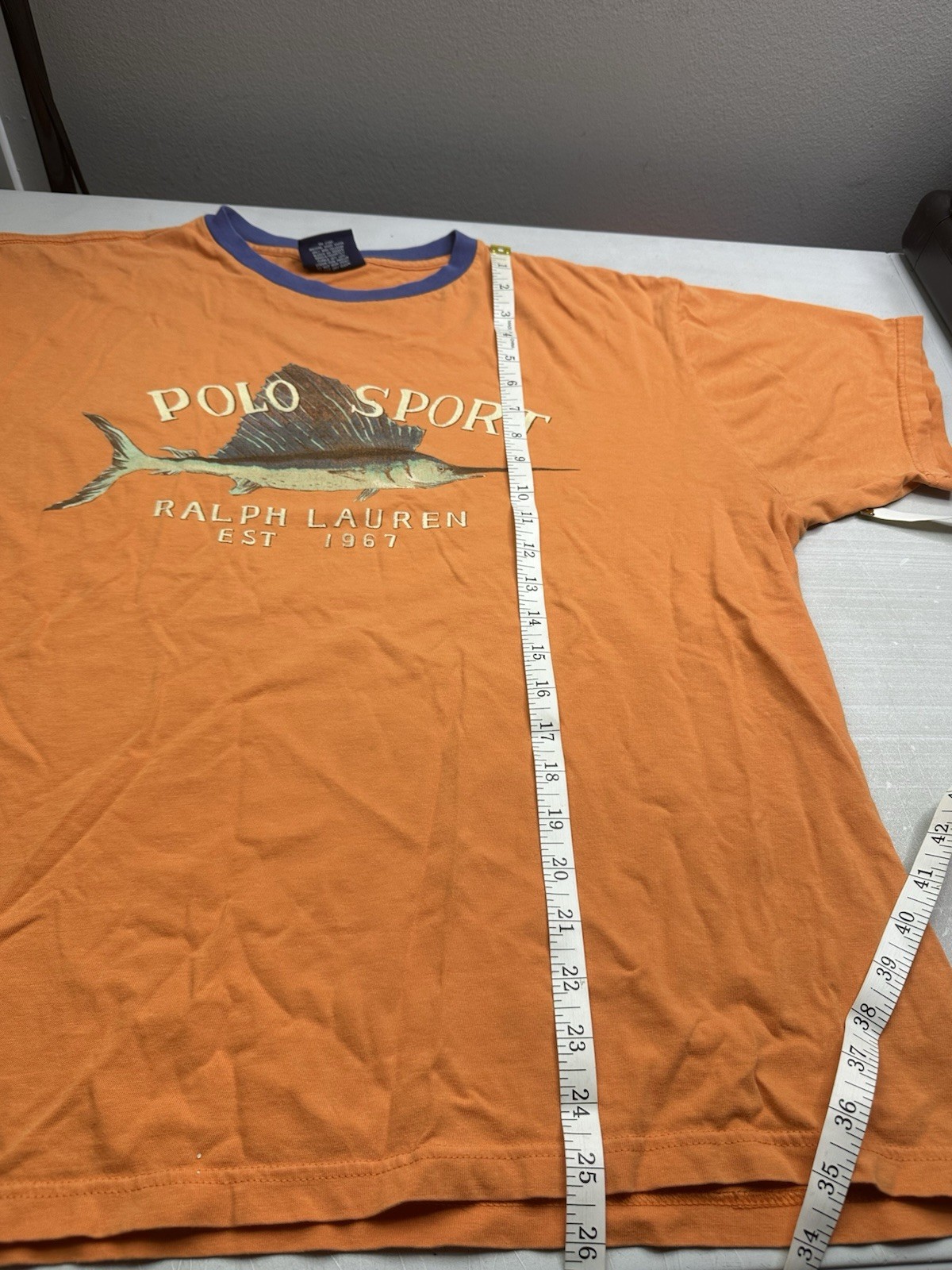 90s POLO RALPH LAUREN Vintage Marlin Fishing Sportsman T-SHIRT Men’s Size L