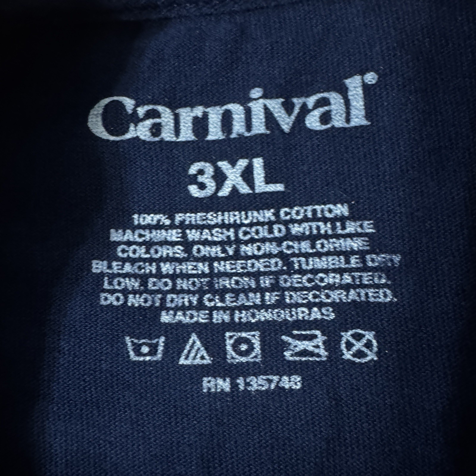 Carnival Cruise Ships Line Vibes Navy Blue T-Shirt Men’s 3XL