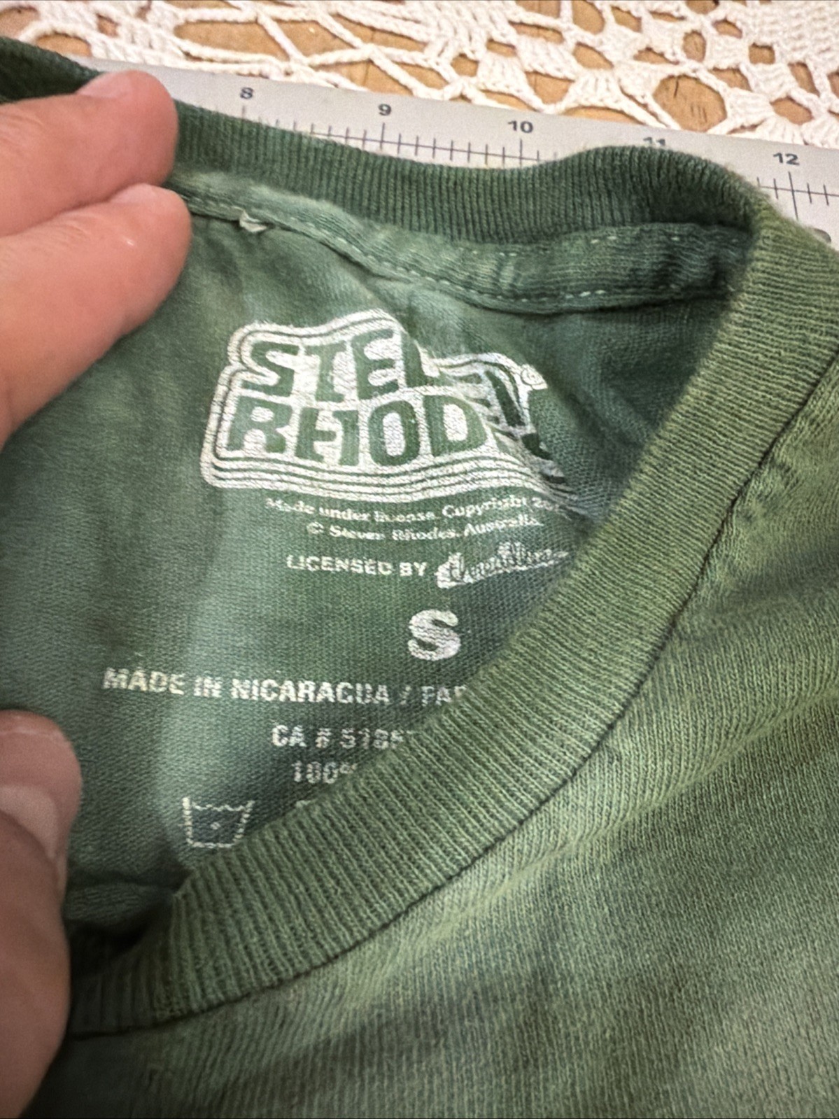 Spencer’s Everybody Croaks by Steven Rhodes Green Tie-Dye T-shirt SIZE S Small