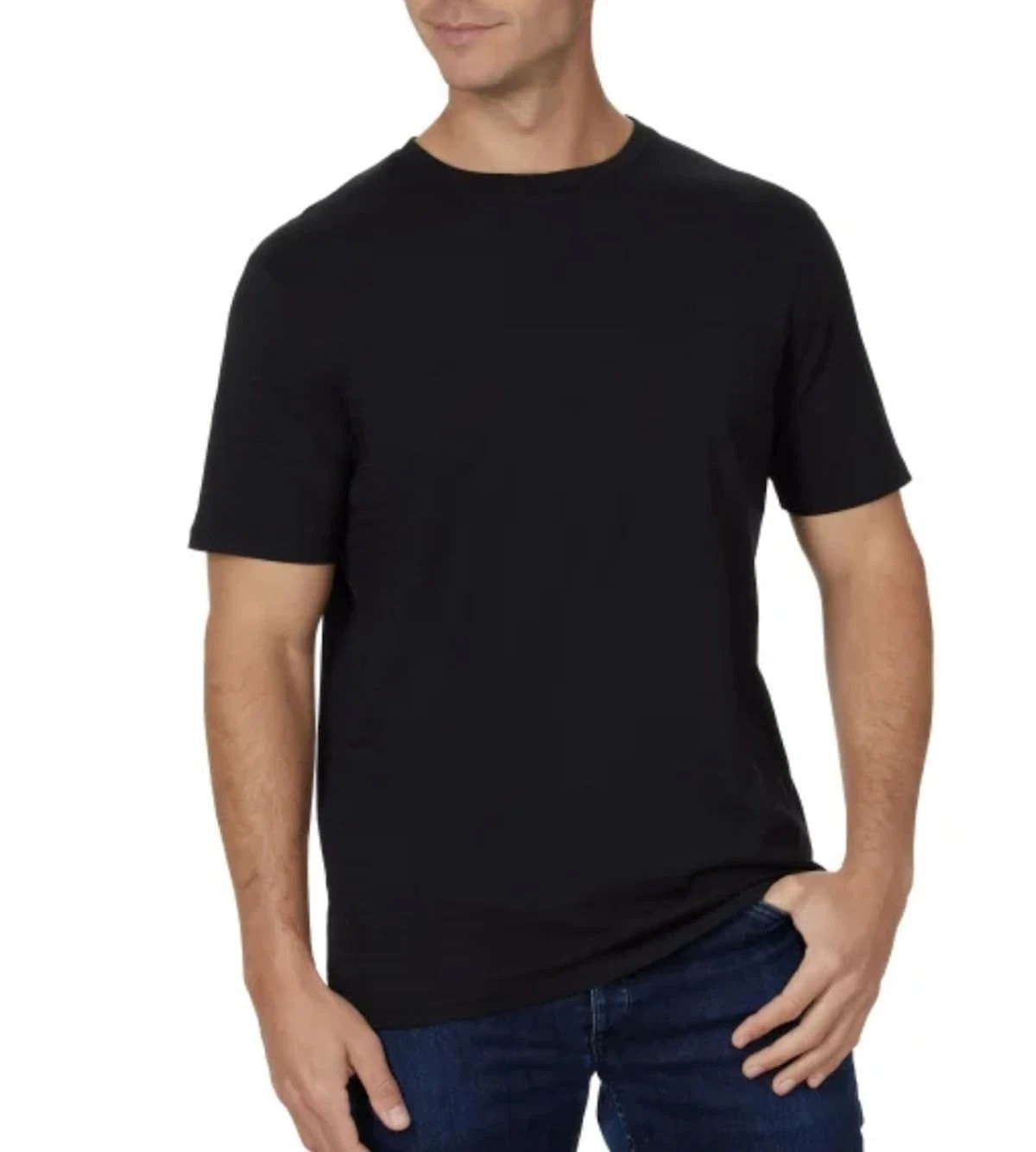 Calvin Klein Men’s L Black Striped Crew Neck T-Shirt n1030