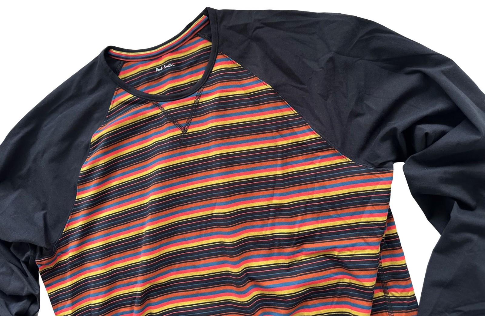 PAUL SMITH LONG SLEEVES STRIPED COTTON MULTICOLOURED T-SHIRT TOP RARE BNWT SZ-XL